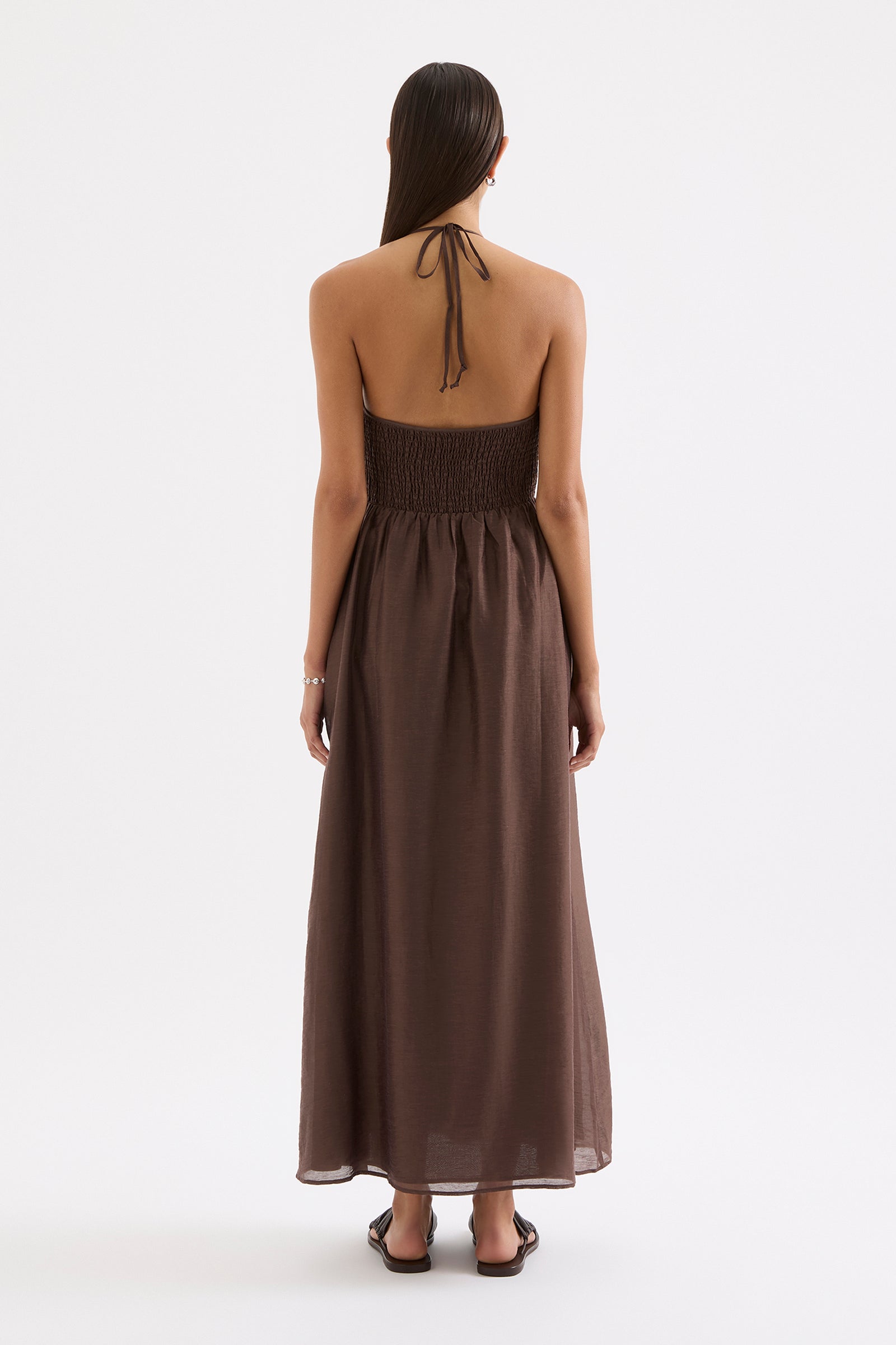 Aliki Maxi Dress Chocolate 