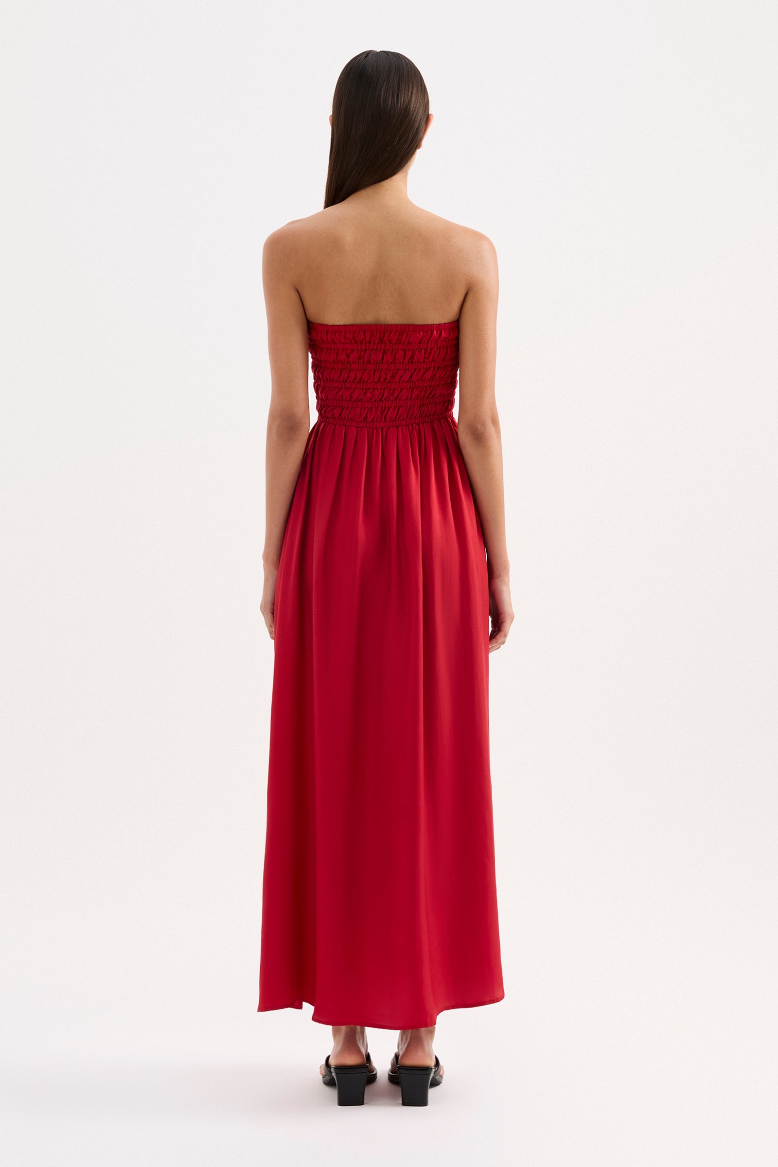 Zuri Tencel Maxi Dress Crimson 