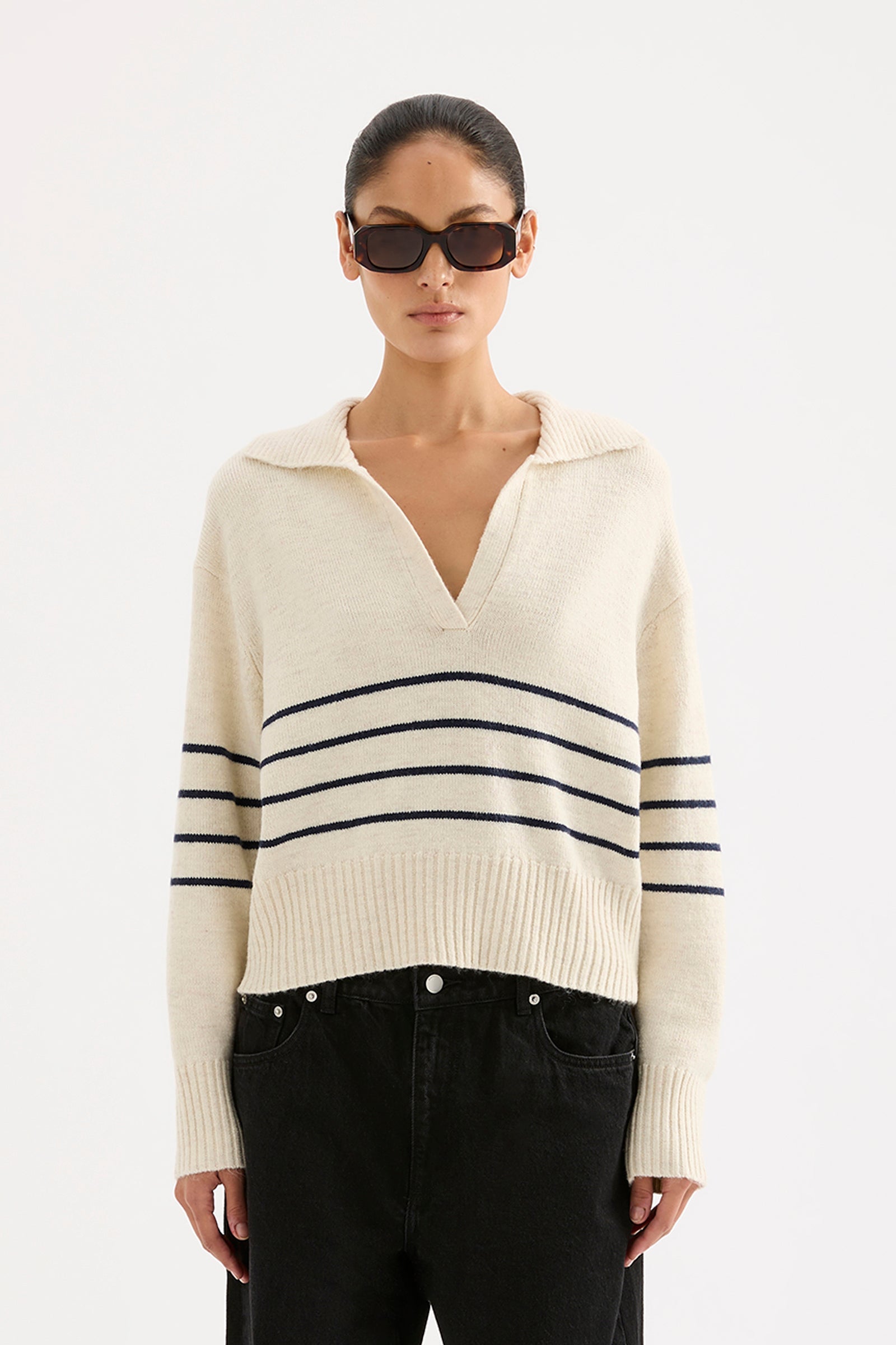 Logan Rugby Knit Cloud Stripe 