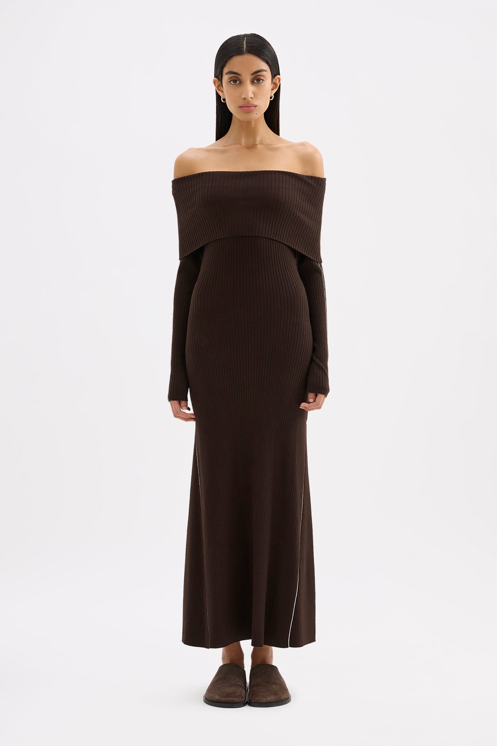 Kirby Knit Maxi Dress Espresso 