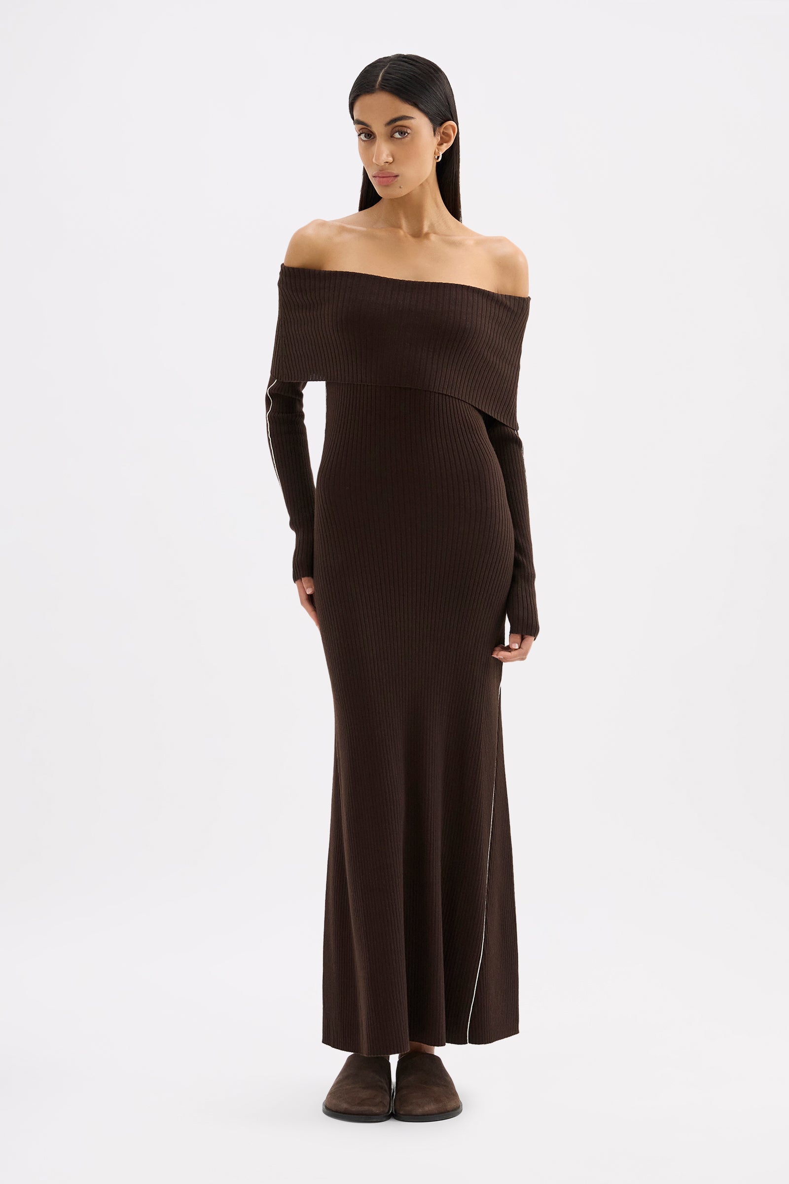 Kirby Knit Maxi Dress Espresso 