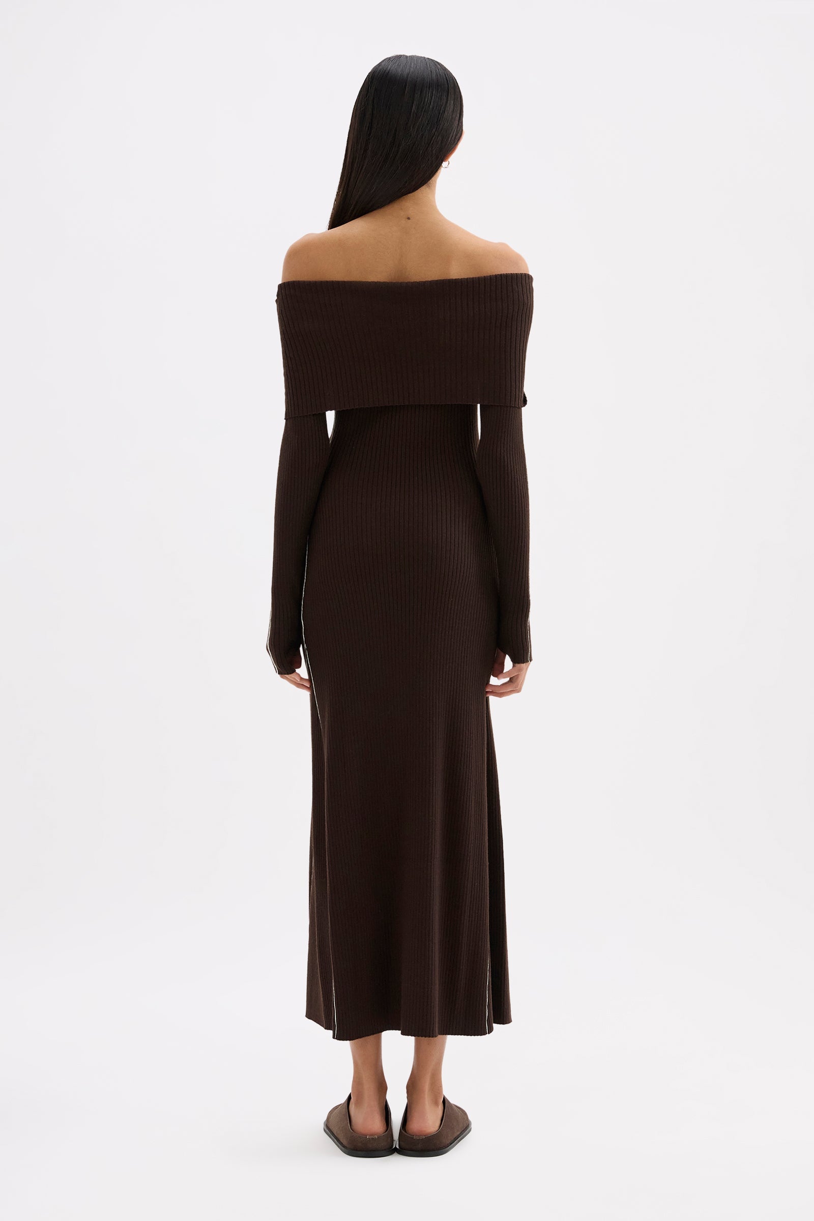 Kirby Knit Maxi Dress Espresso 