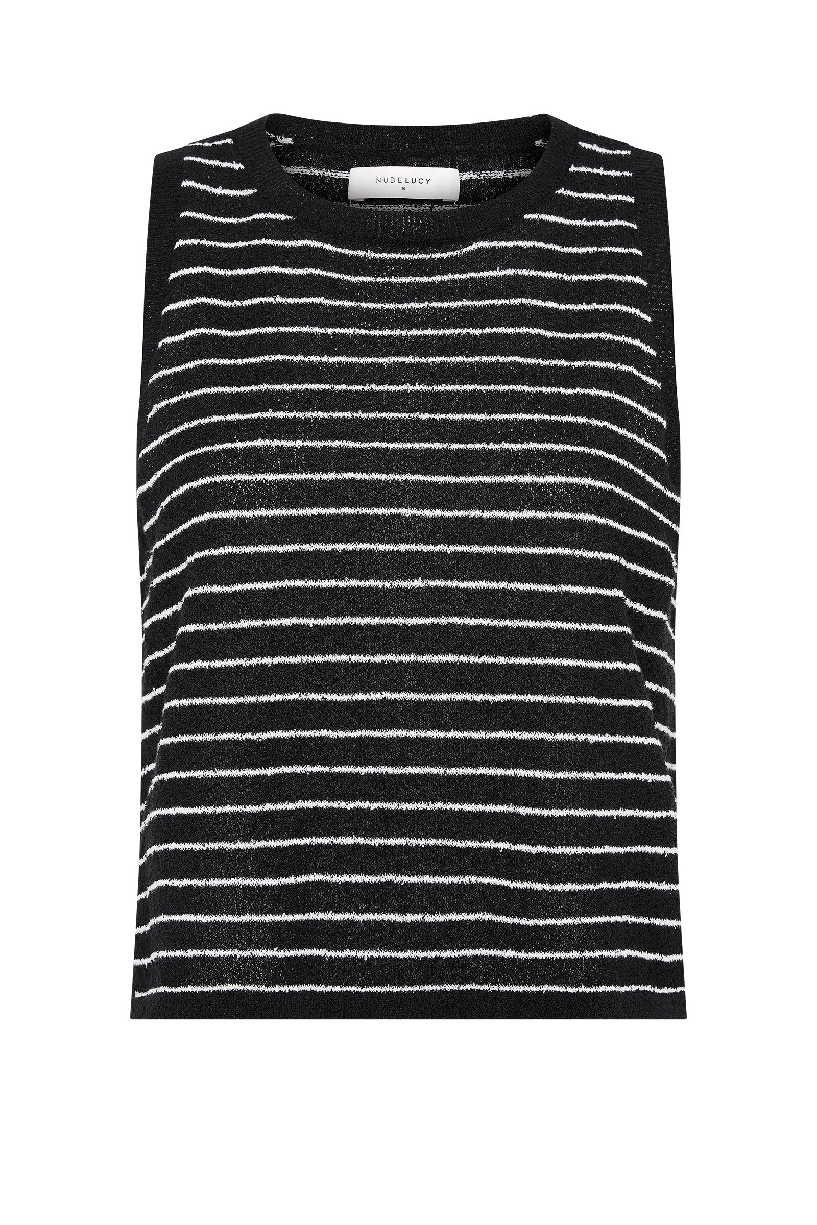 Zosia Stripe Knit Tank Black Stripe 