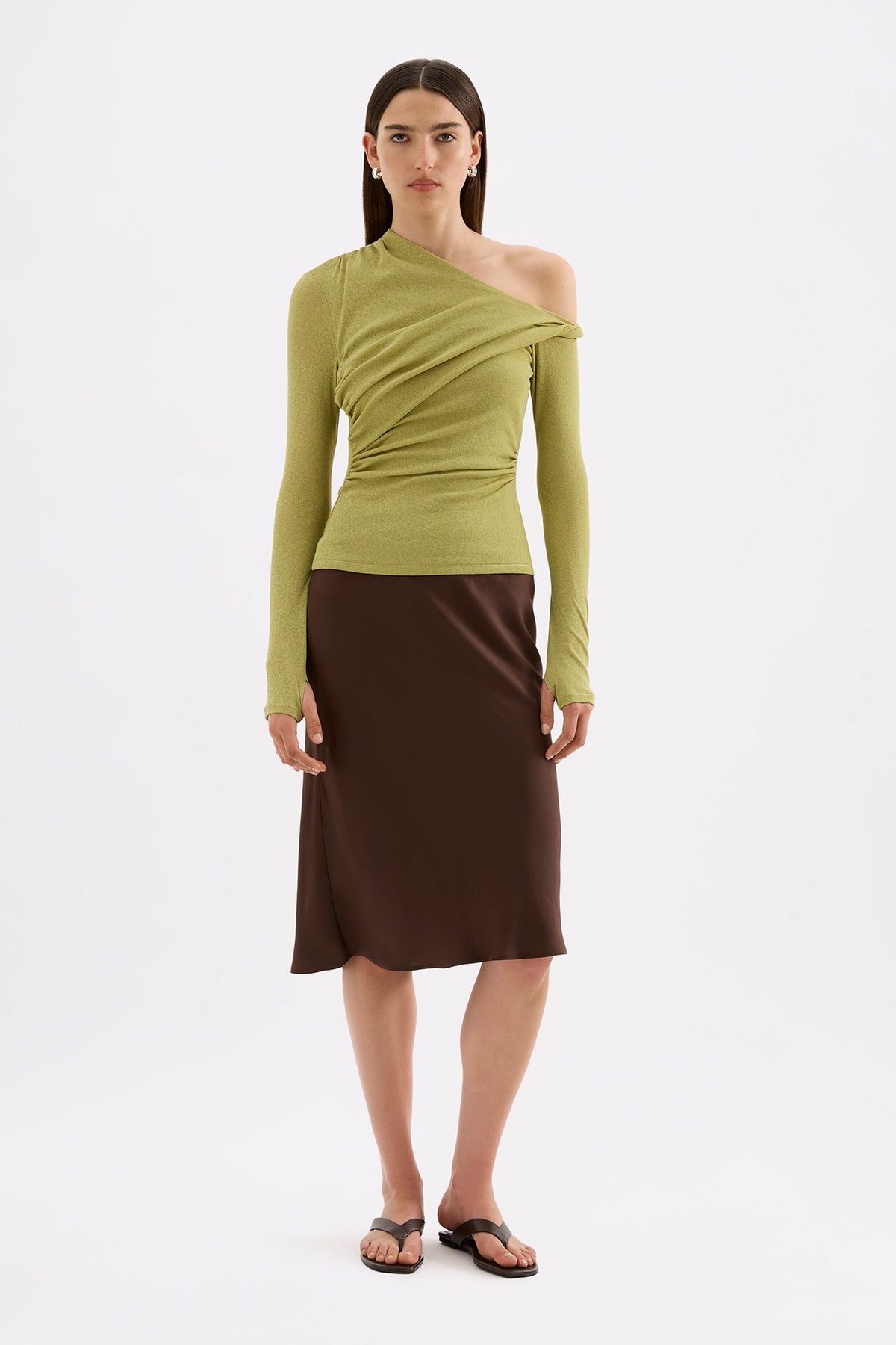 Piper Mesh Ls Top Wasabi 