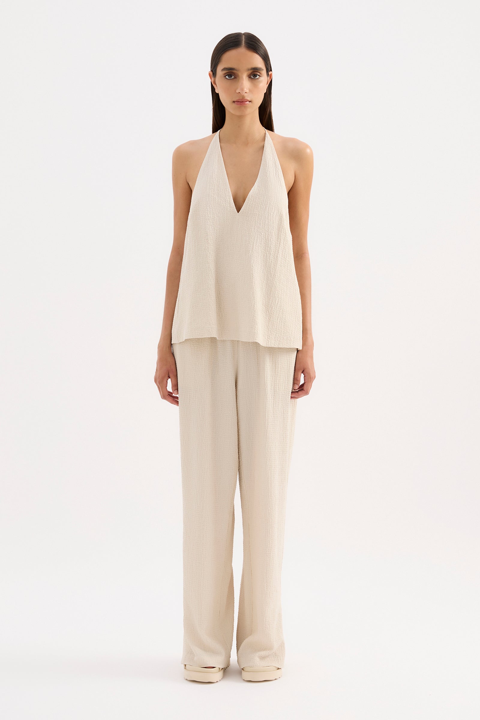 Palma Halter Top Cream 