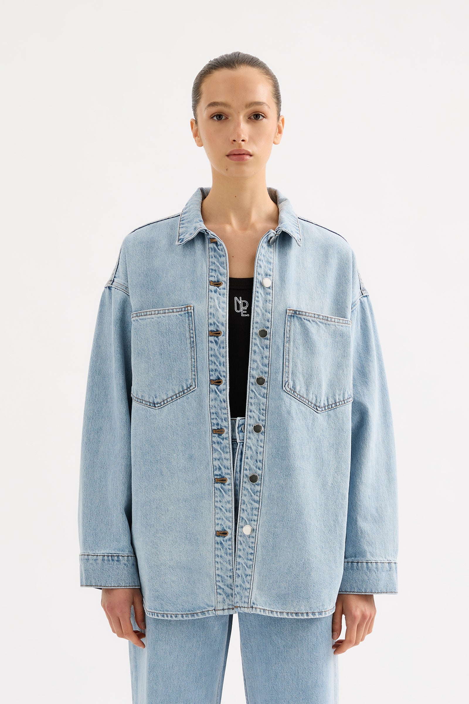 Organic Denim Overshirt 90s Blue Wash 