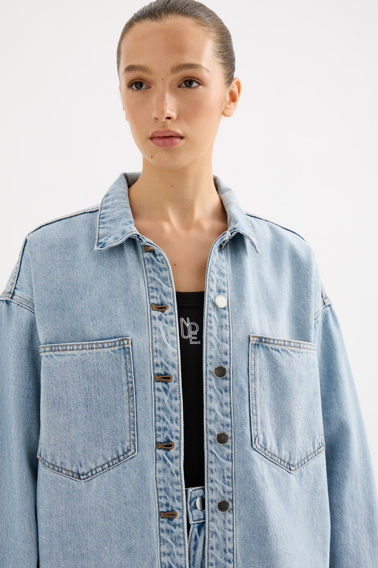 Organic Denim Overshirt 90s Blue Wash 