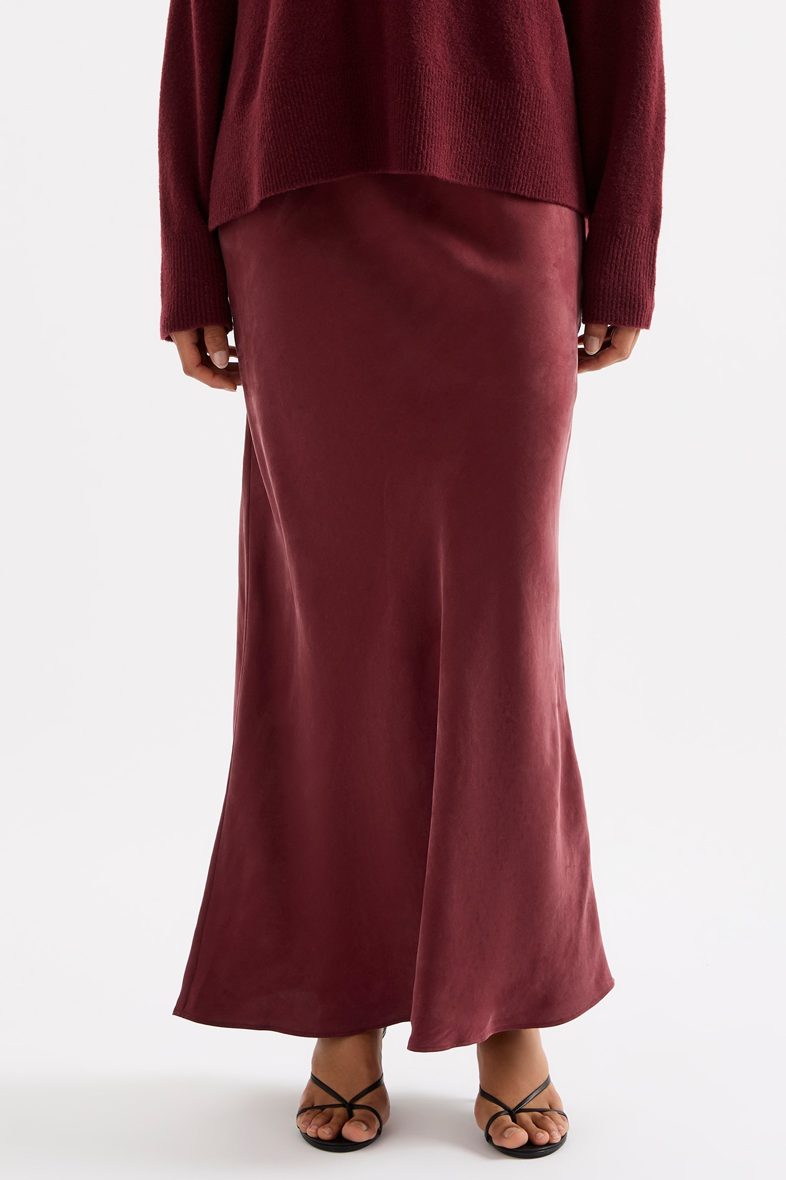 Devin Tencel Maxi Skirt Plum 