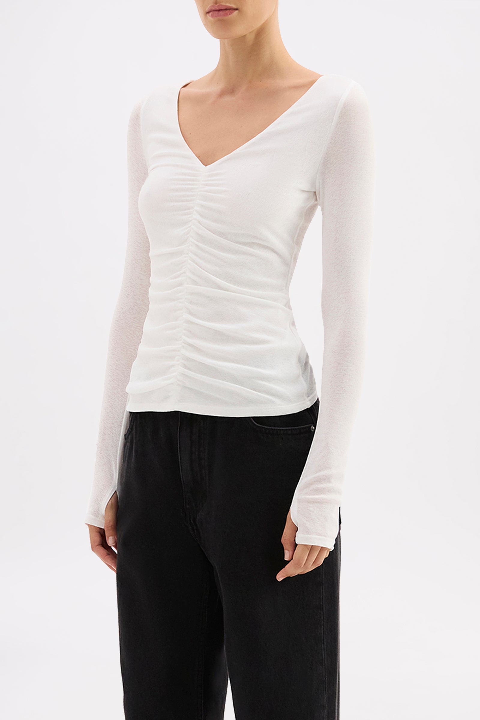 Gigi Mesh Top Salt 