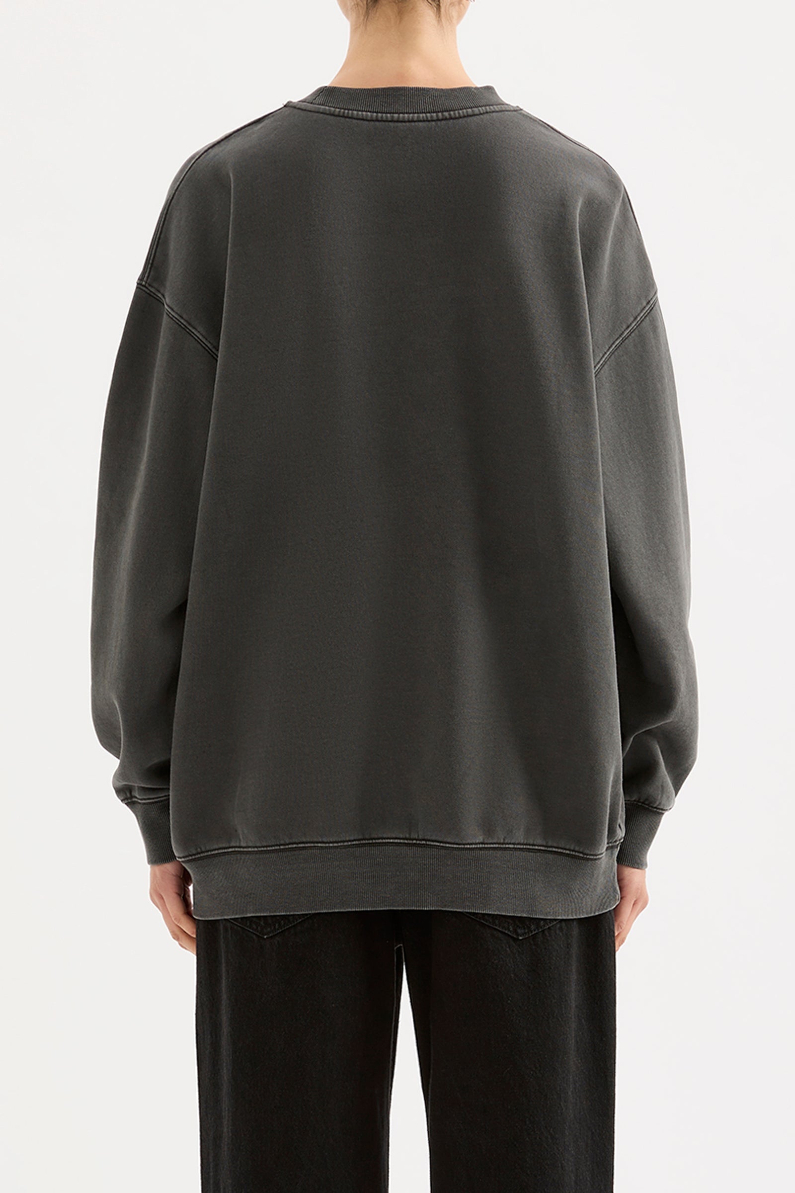 Nude Lucy Oversized Sweat Washed Black 