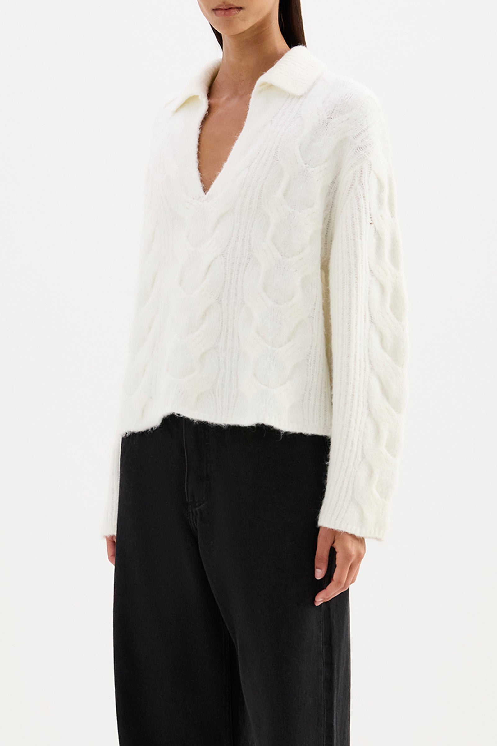 Anise Cable Knit Salt 