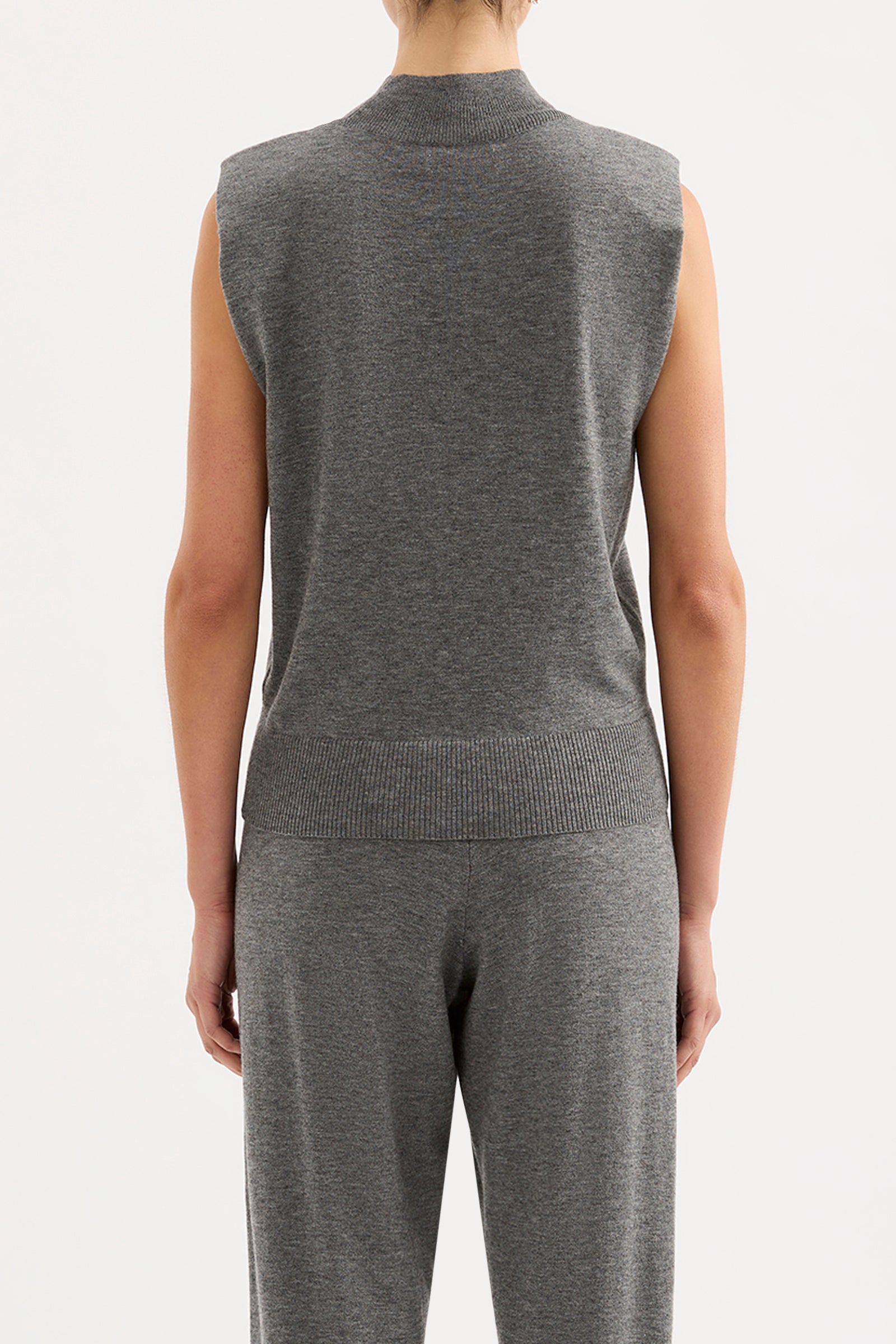 Rae Knit Tee Charcoal 