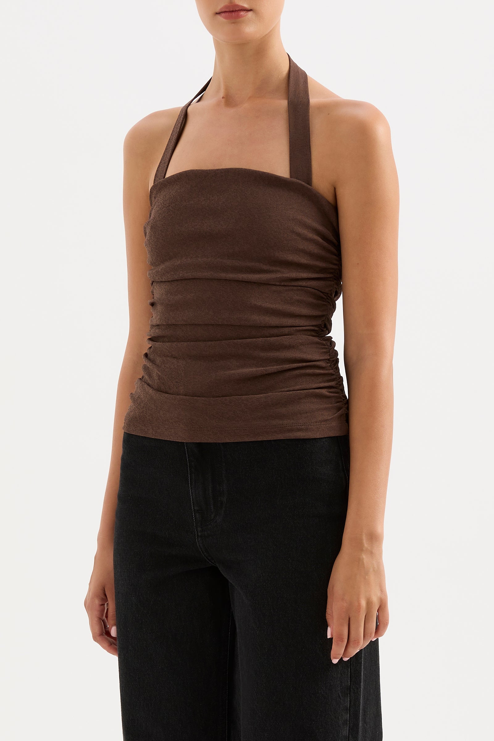 Hermione Mesh Top Chocolate 