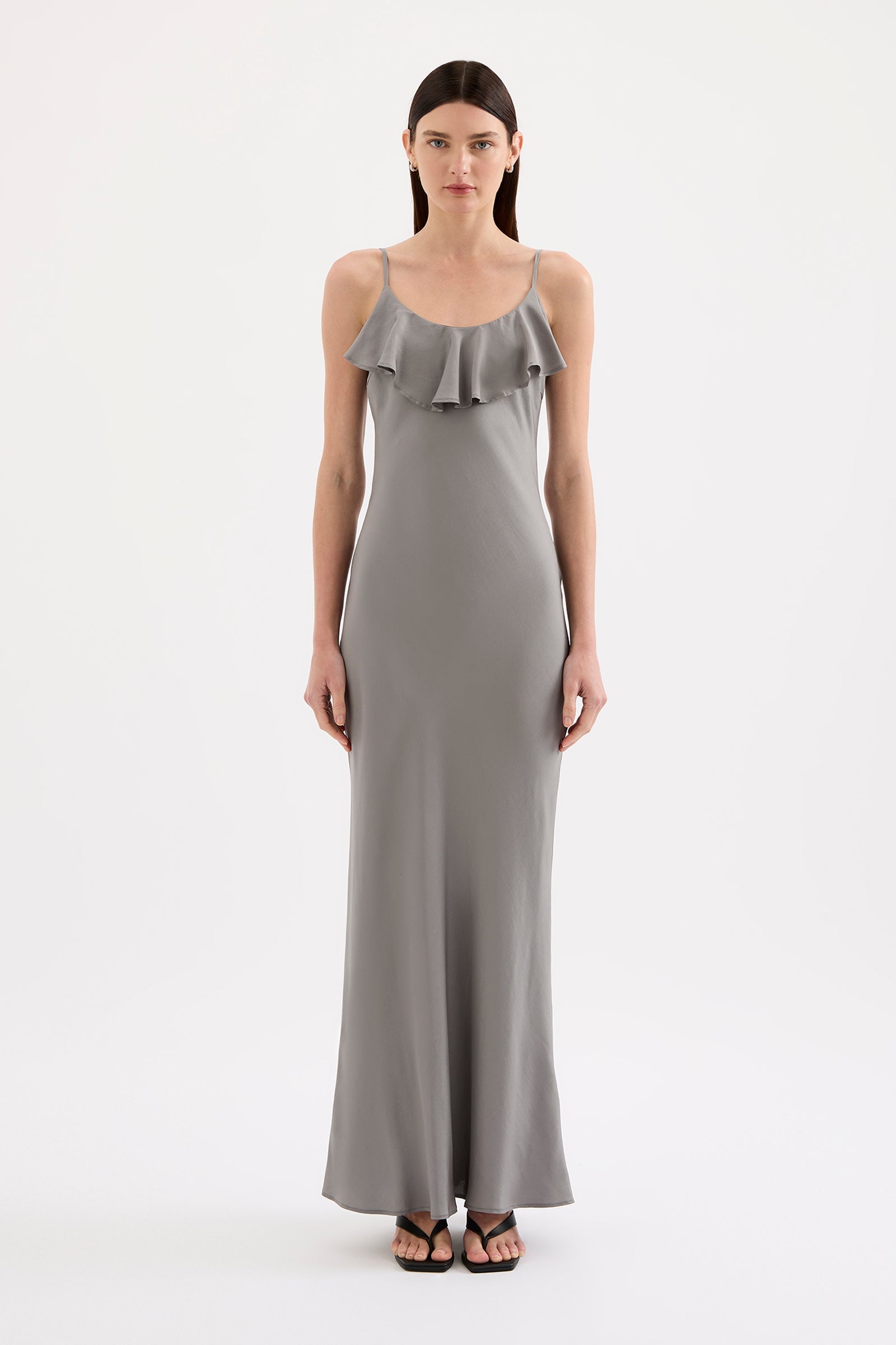 Neve Slip Maxi Dress Pewter 