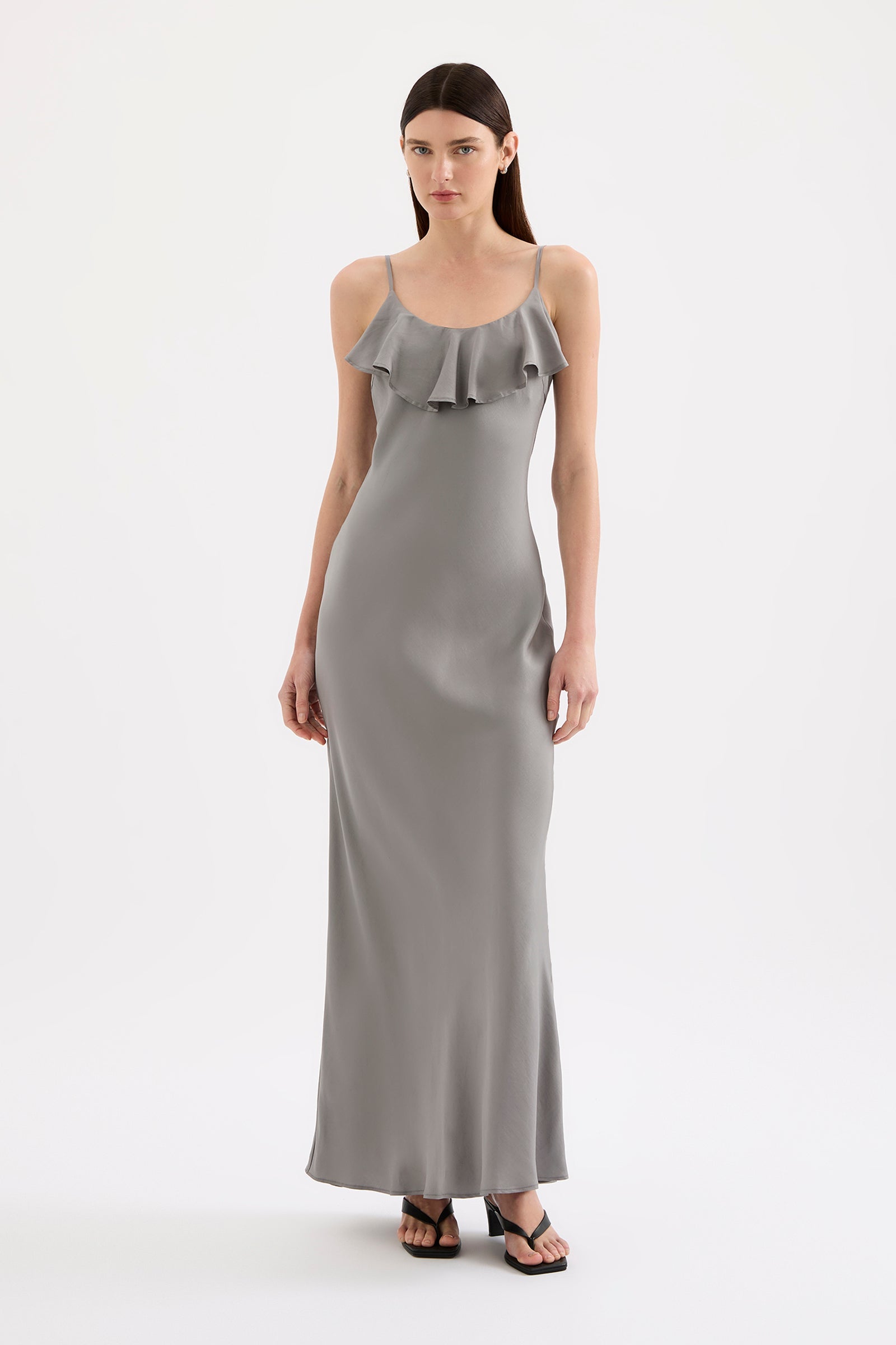 Neve Slip Maxi Dress Pewter 