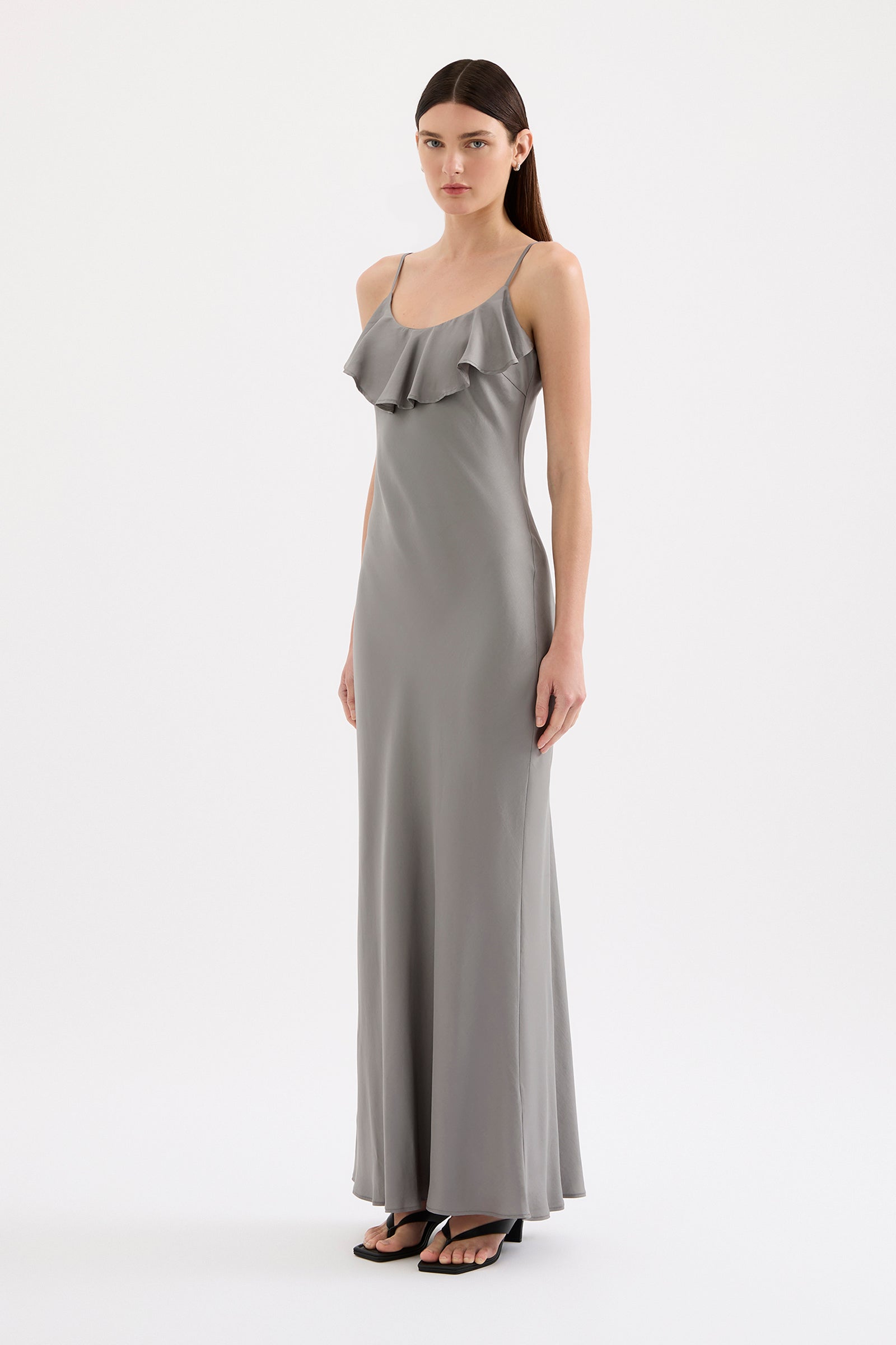 Neve Slip Maxi Dress Pewter 
