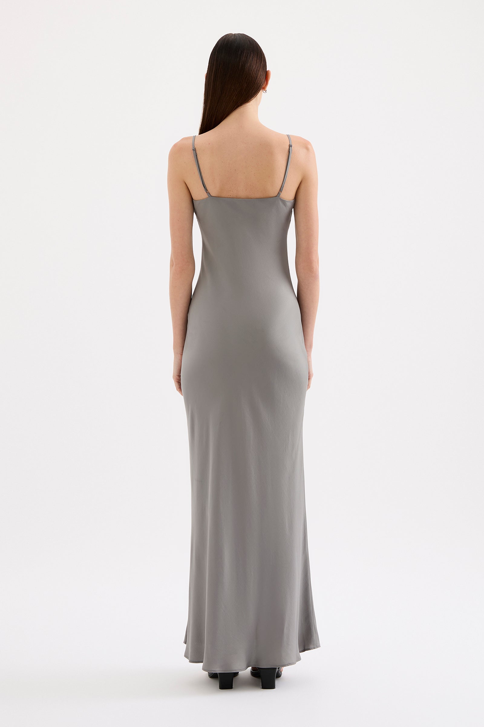 Neve Slip Maxi Dress Pewter 
