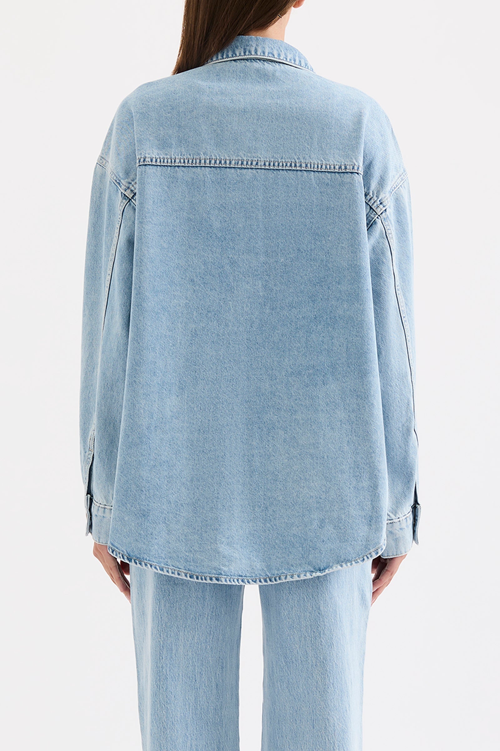 Sheeba Denim Overshirt Sky Blue 