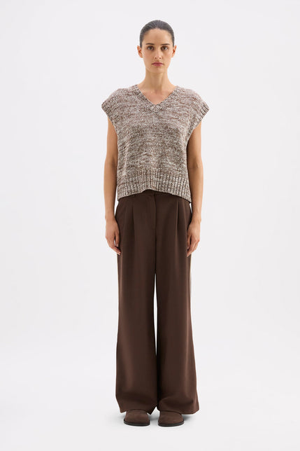 Mila Knit Vest Walnut Speckle 
