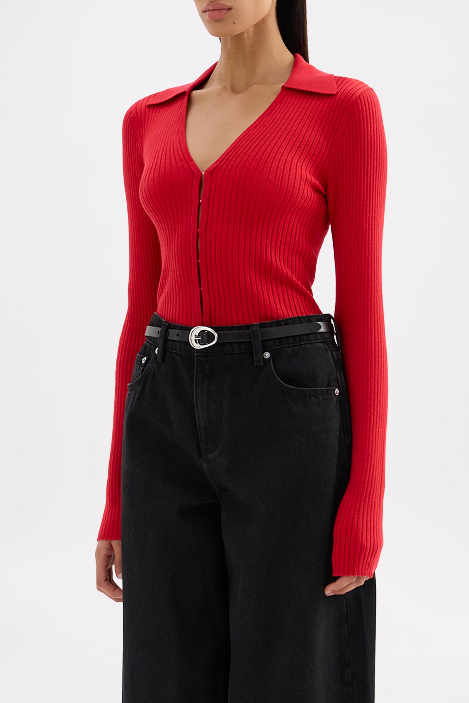 Odette Knit Top Vermillion 