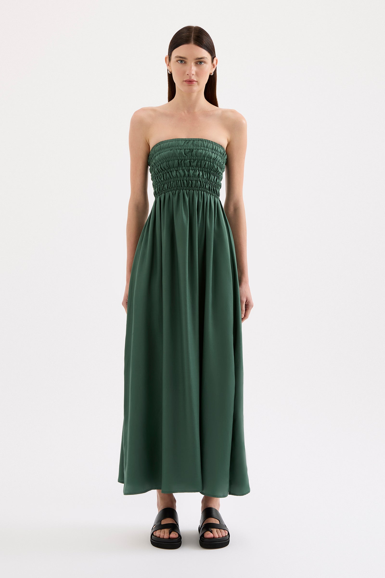 Zuri Tencel Maxi Dress Emerald 