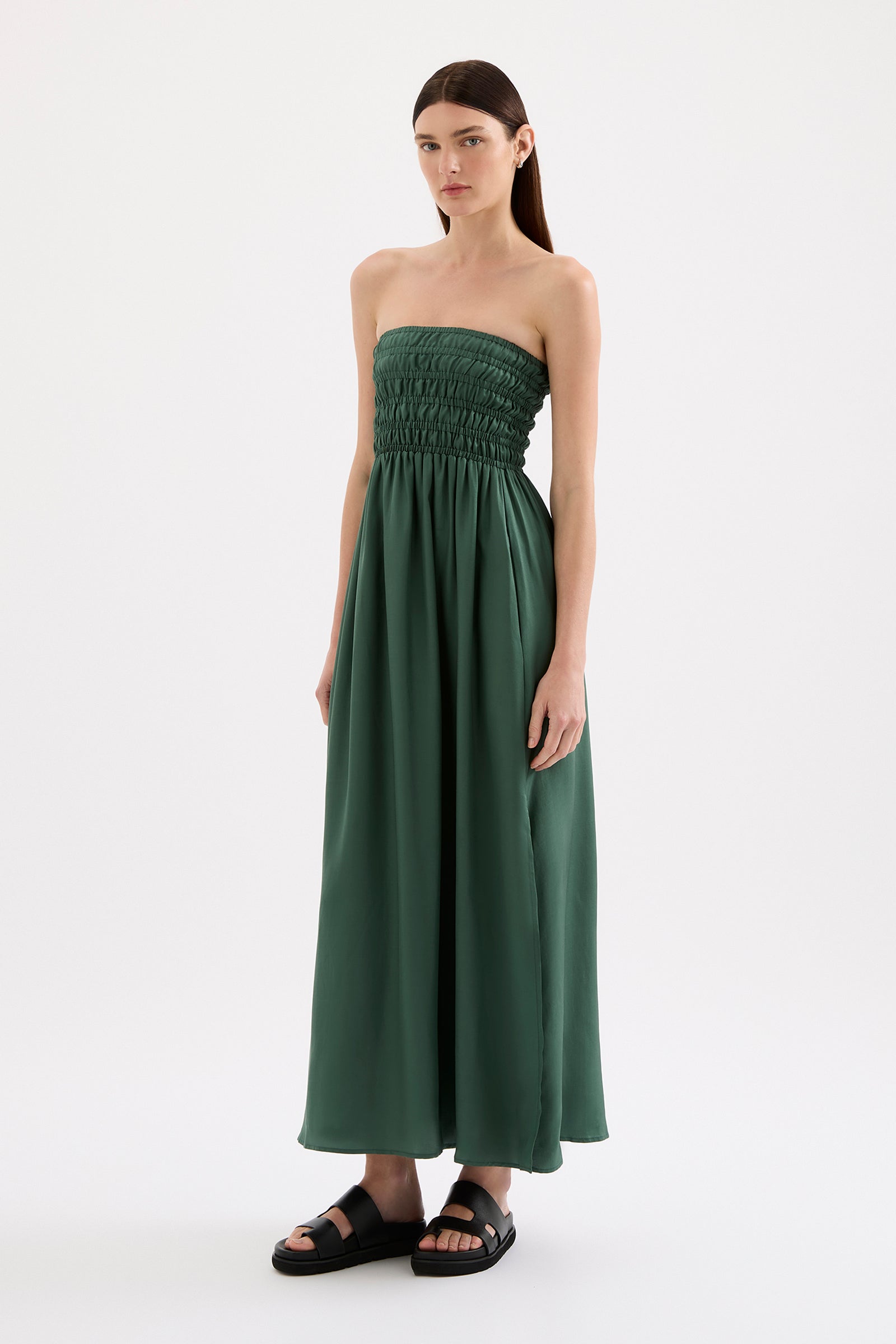 Zuri Tencel Maxi Dress Emerald 