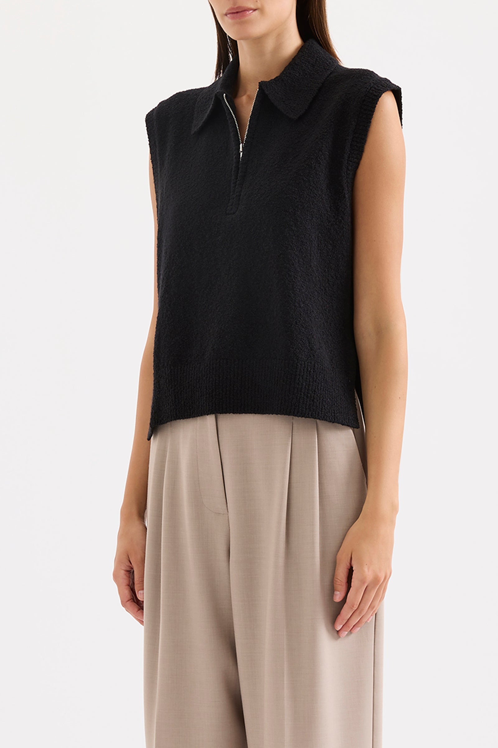 Ordell Knit Vest Black 