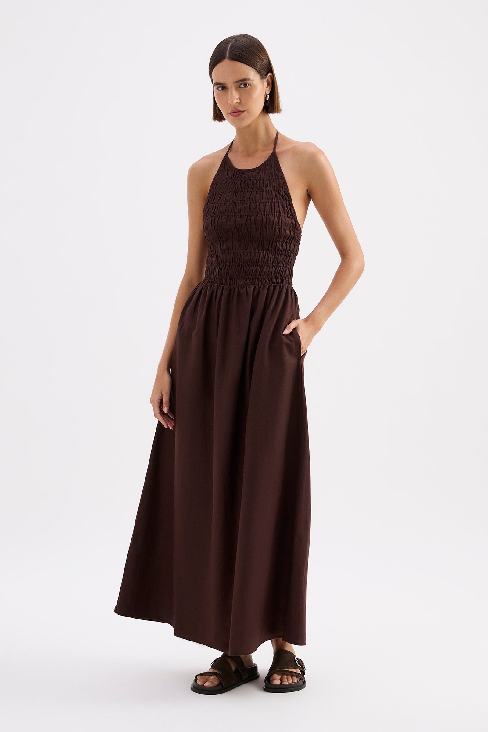 Mira Maxi Dress Raisin 