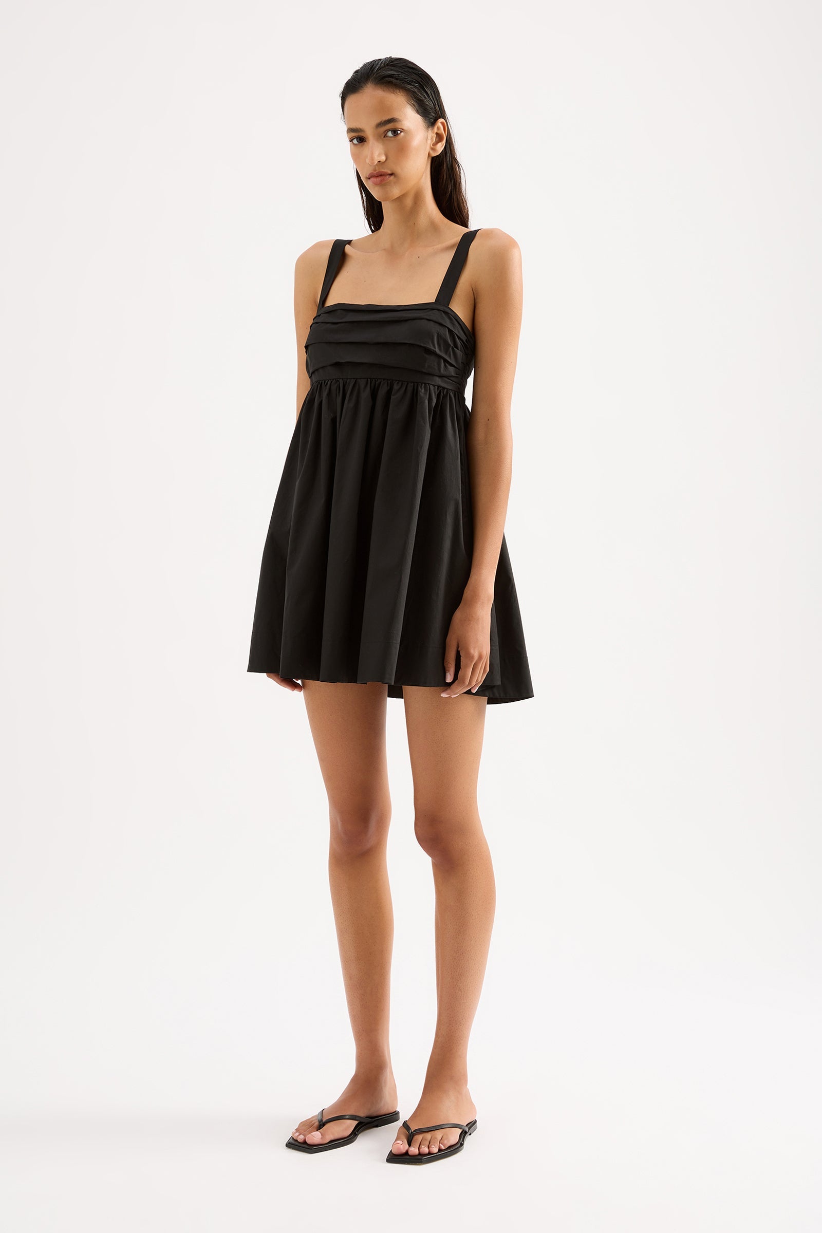 drea mini dress Sea Women's Drea Embroideredy Flutter Sleeve Dress, Black