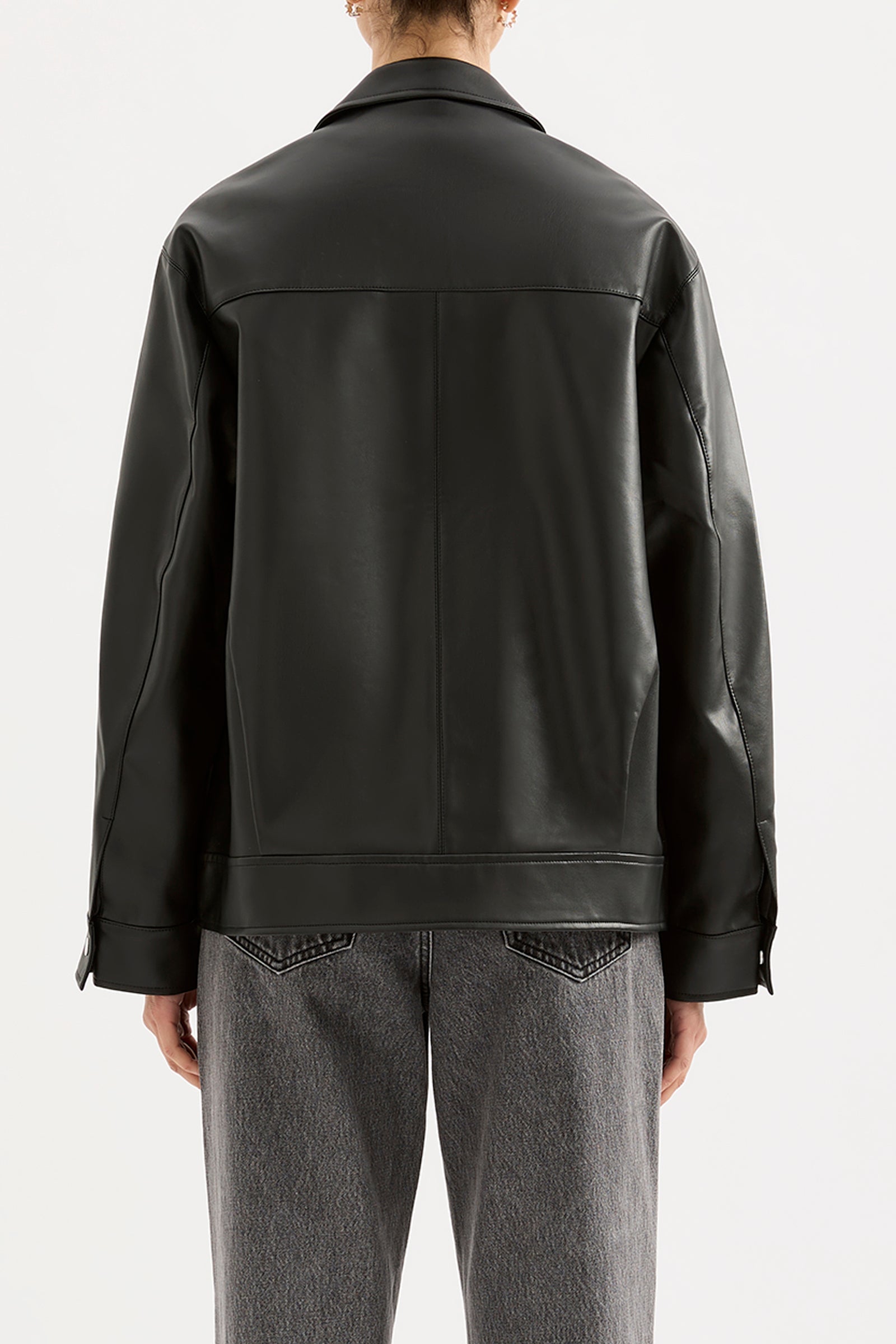 Shop Yaz Faux Leather Jacket | Nude Lucy USA