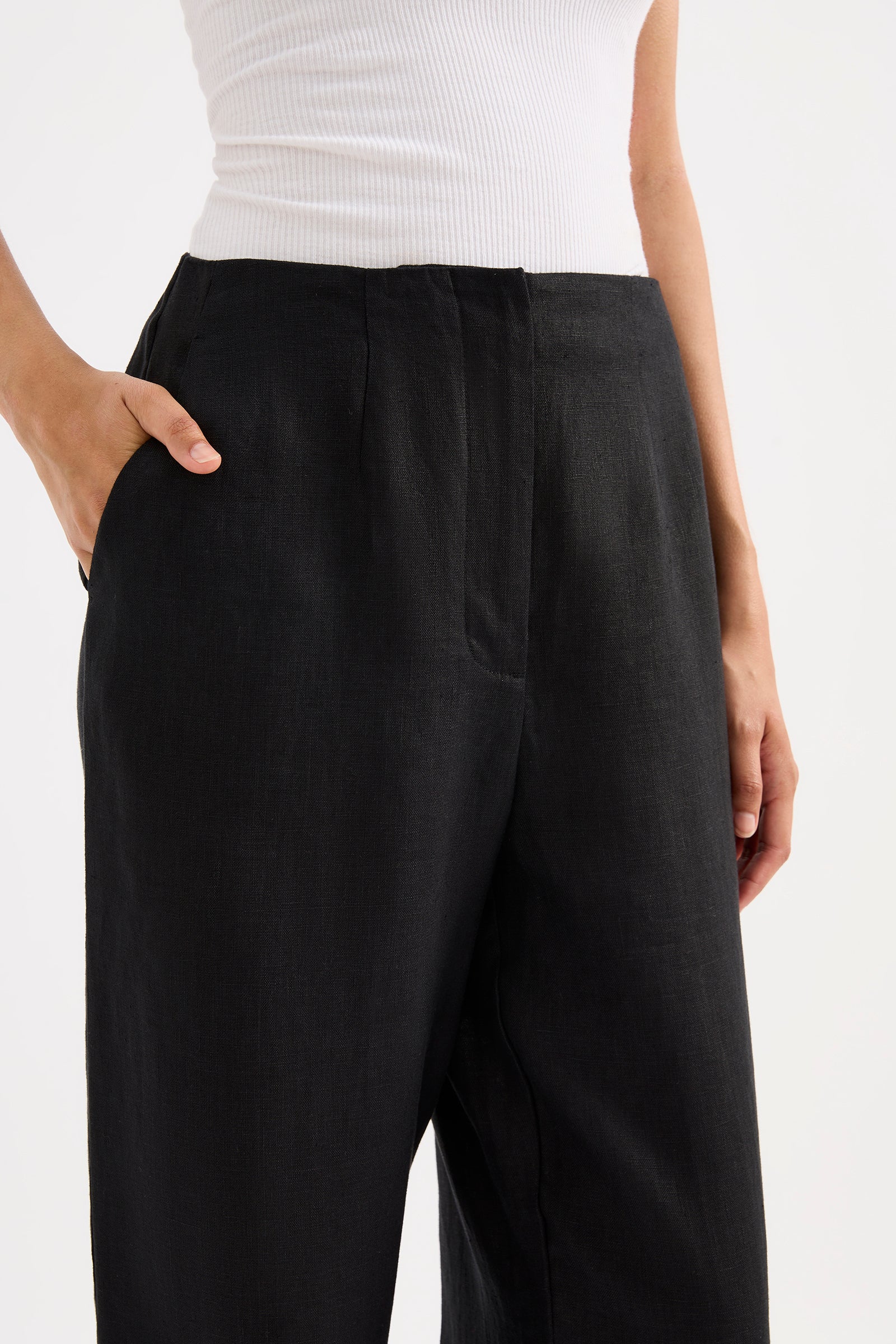 Marli Linen Pant Black 