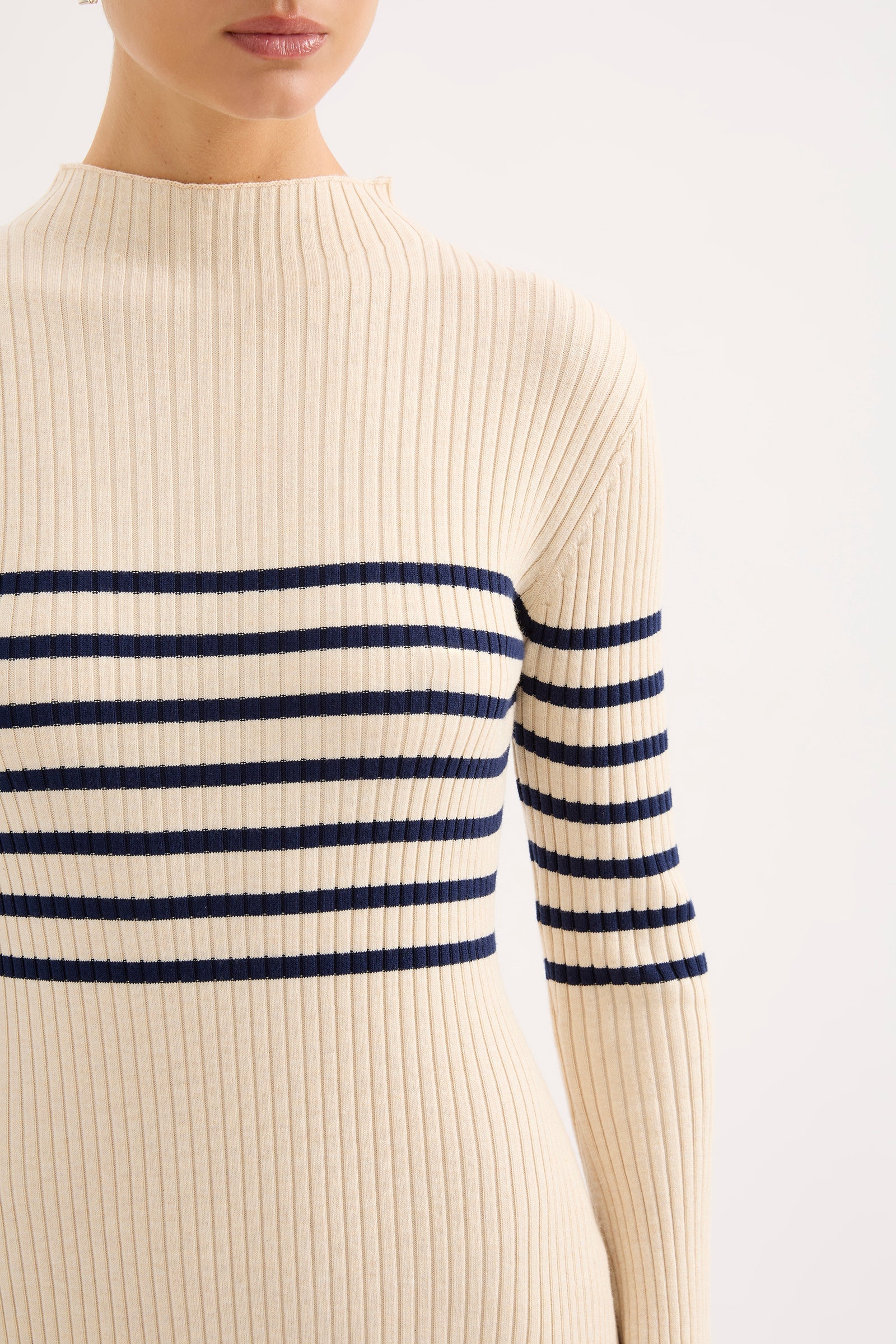 Misha Knit Maxi Dress Cloud Stripe 