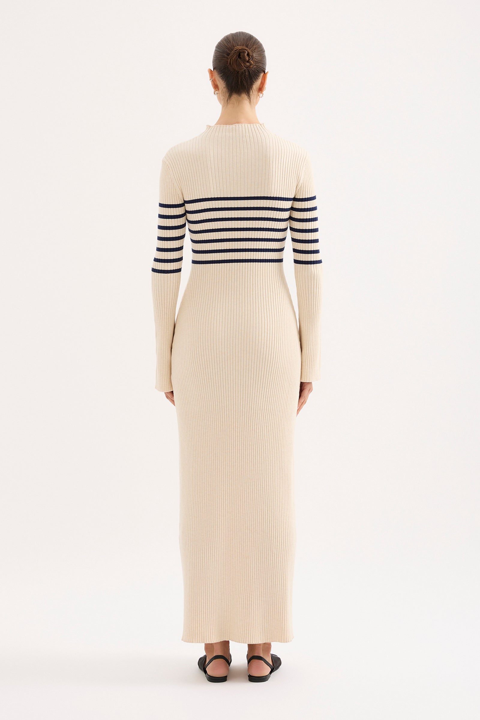 Misha Knit Maxi Dress Cloud Stripe 