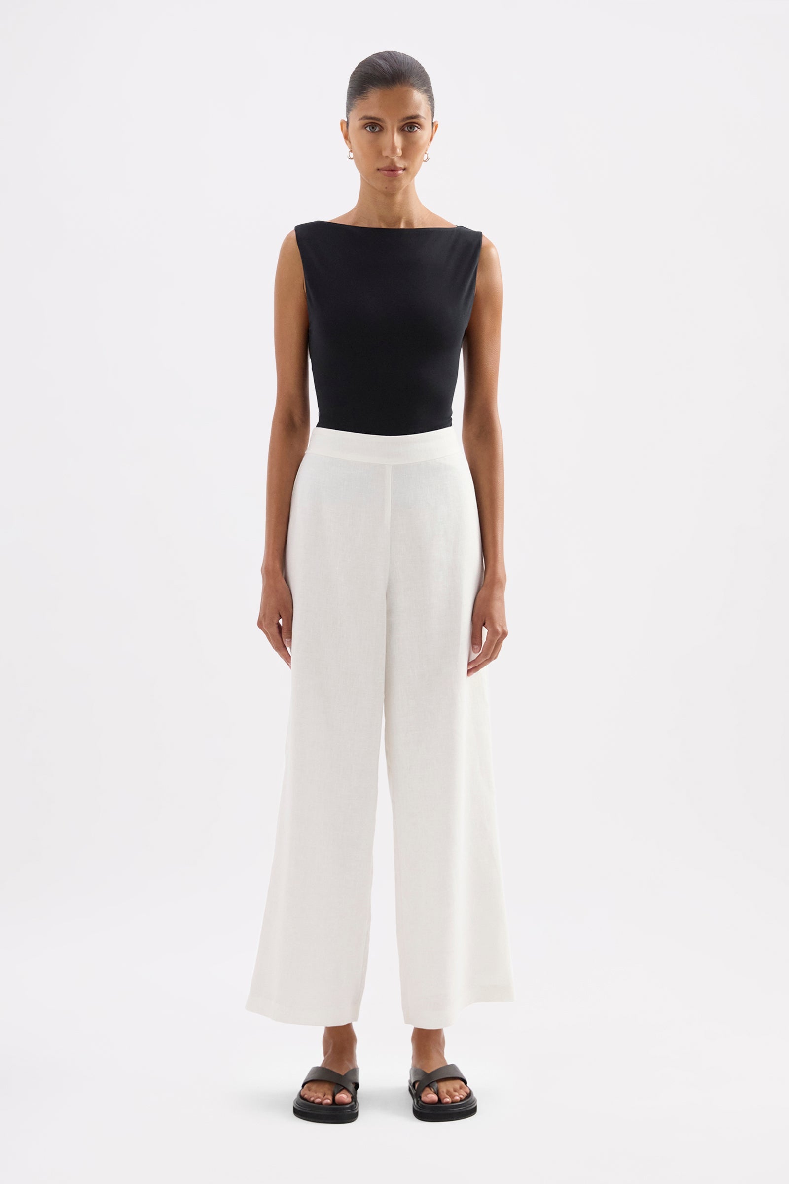 Thilda Linen Culotte White 