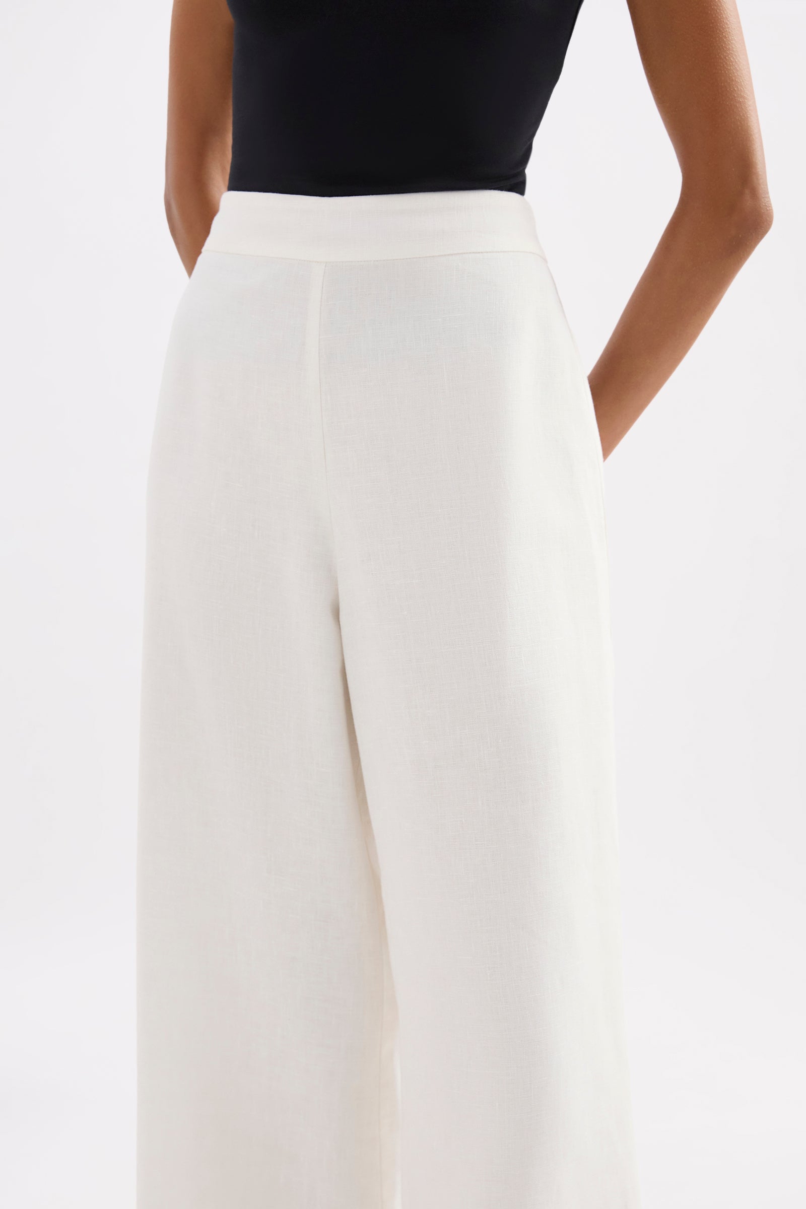 Thilda Linen Culotte White 