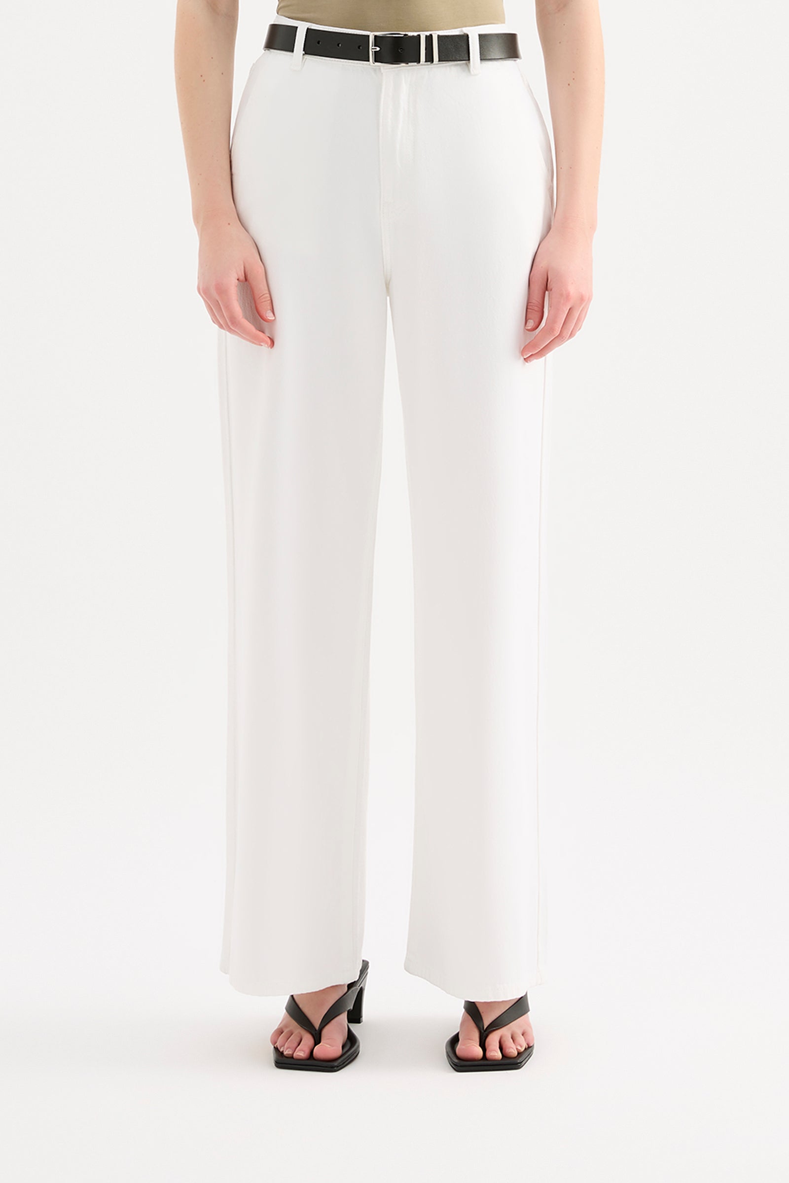 Ace Tencel Denim Pant White 