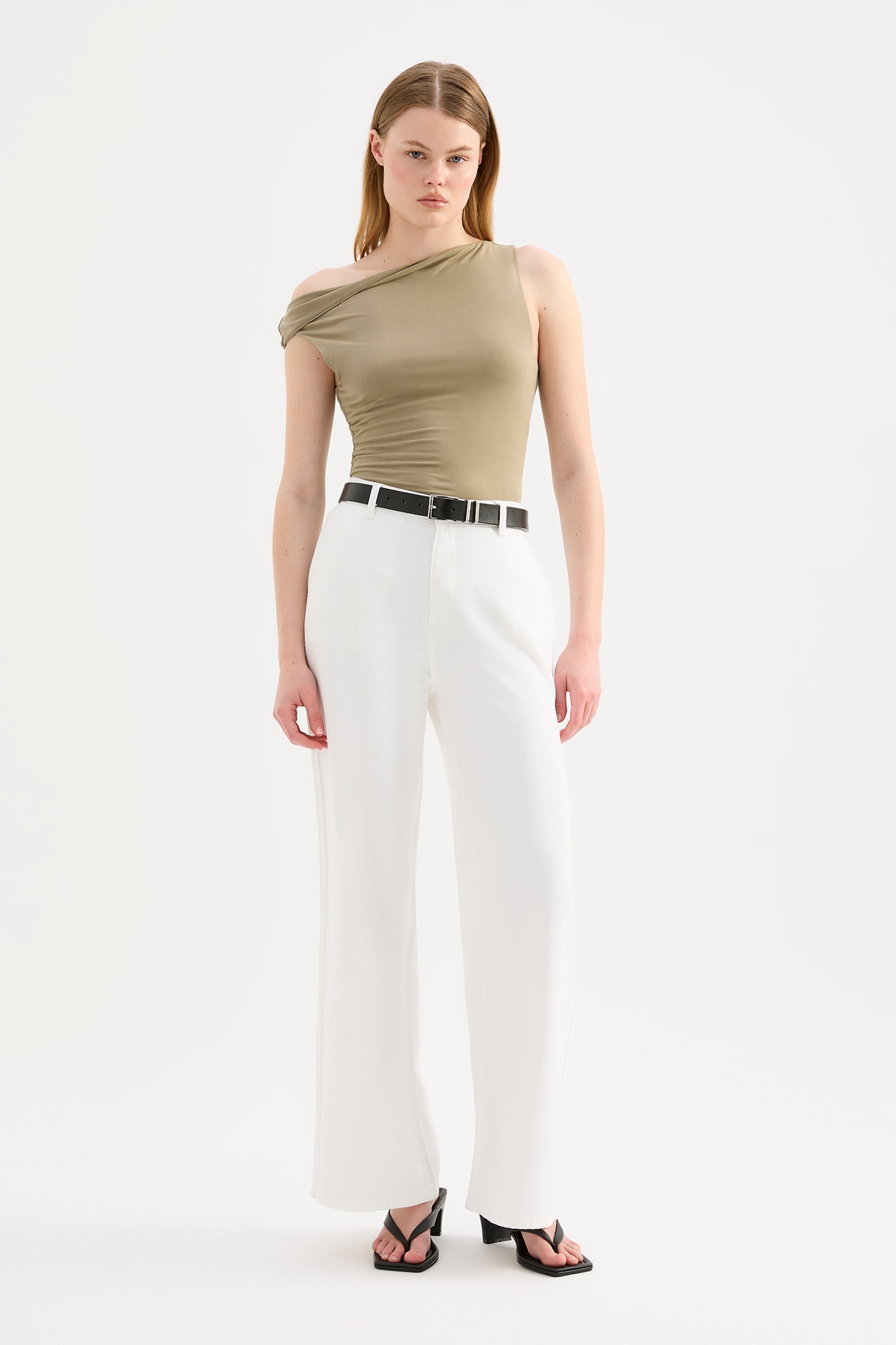 Ace Tencel Denim Pant White 