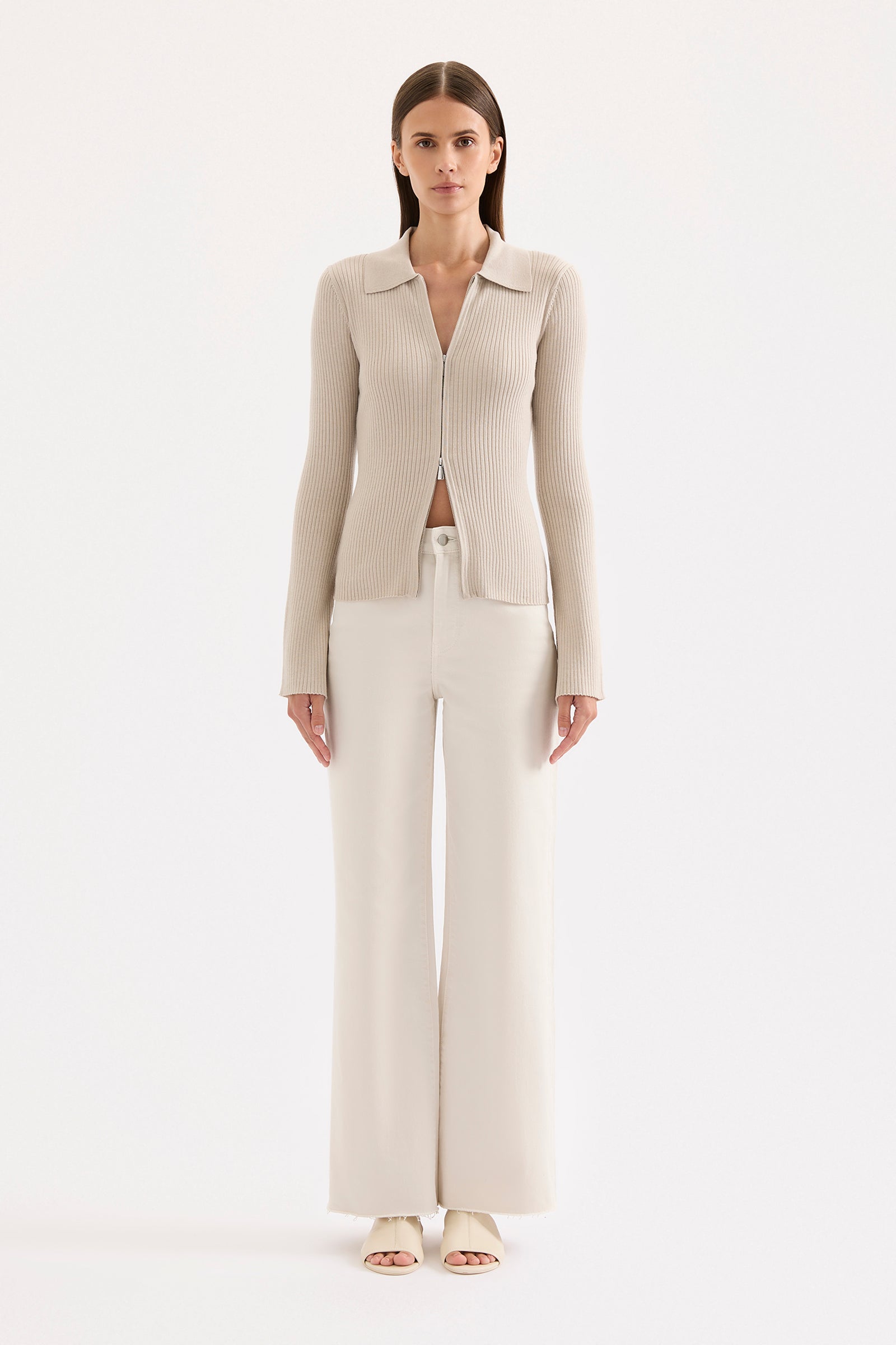 Cali Stretch Wide Leg Jean Dune 