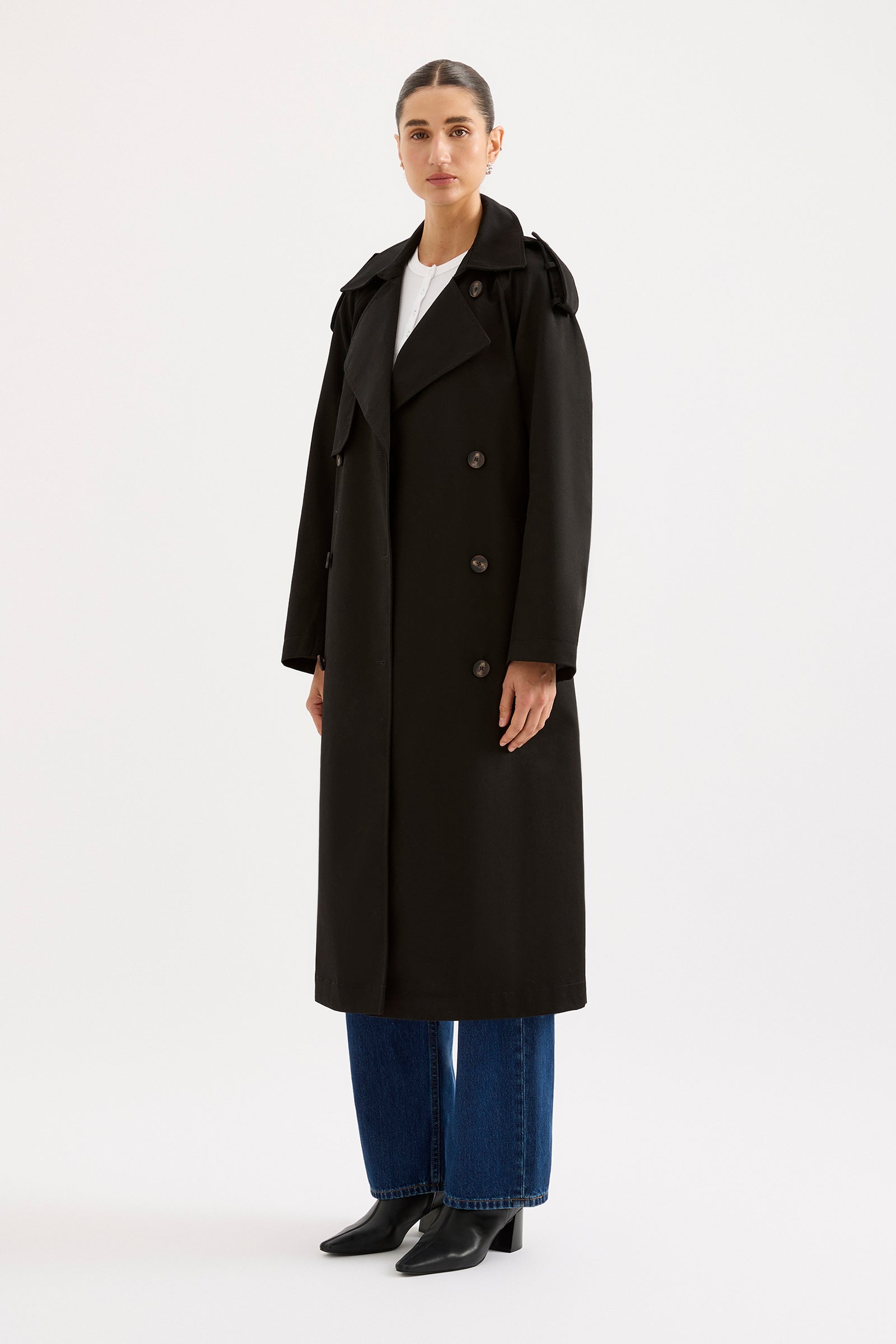 Kaiya Trench Black 