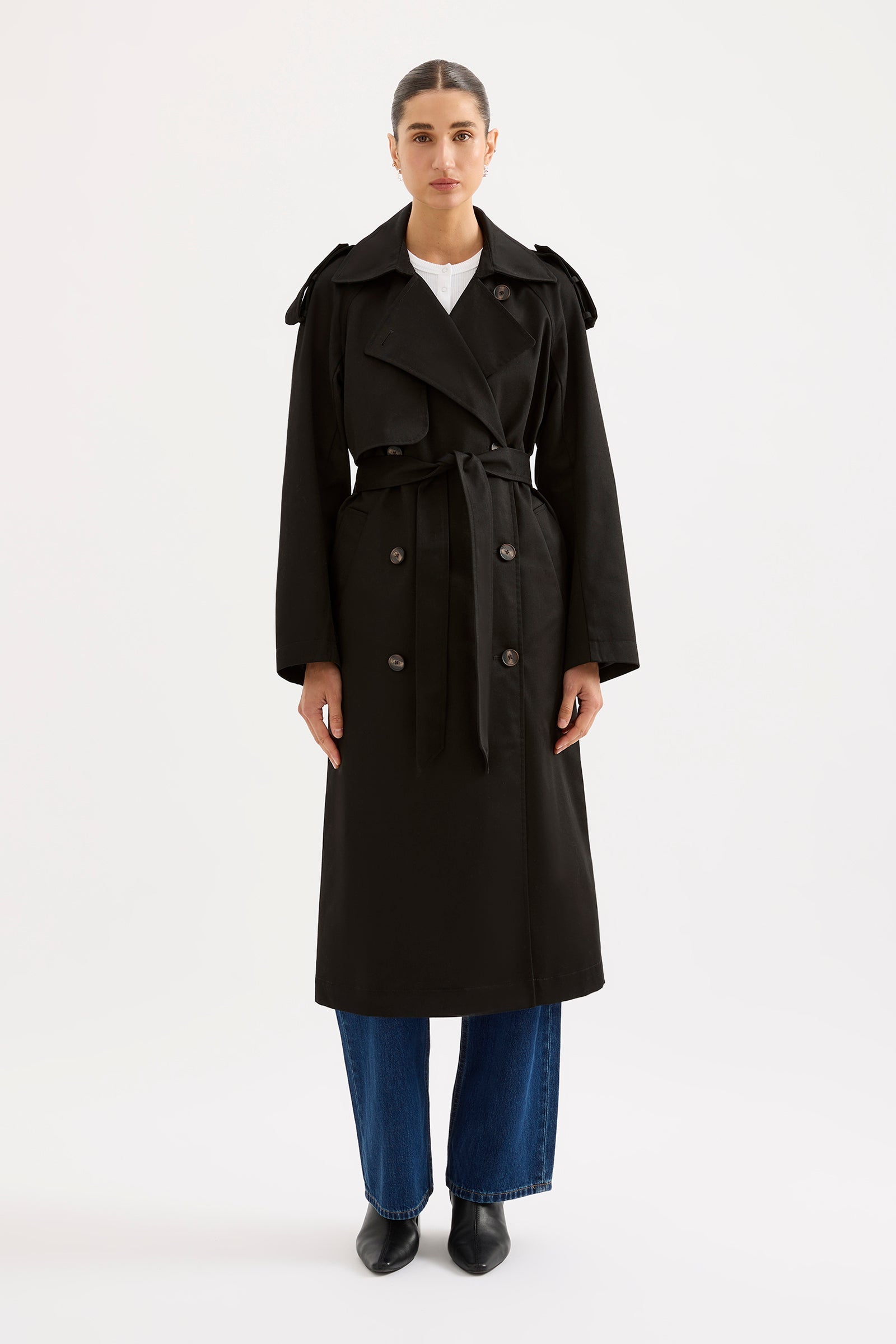 Kaiya Trench Black 