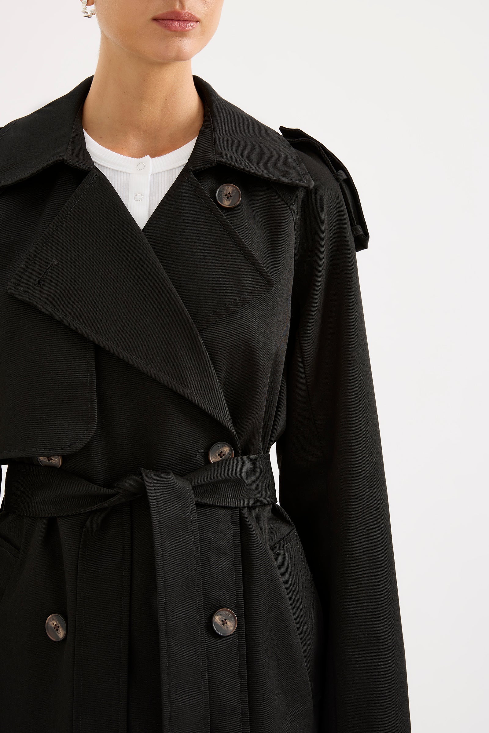 Kaiya Trench Black 