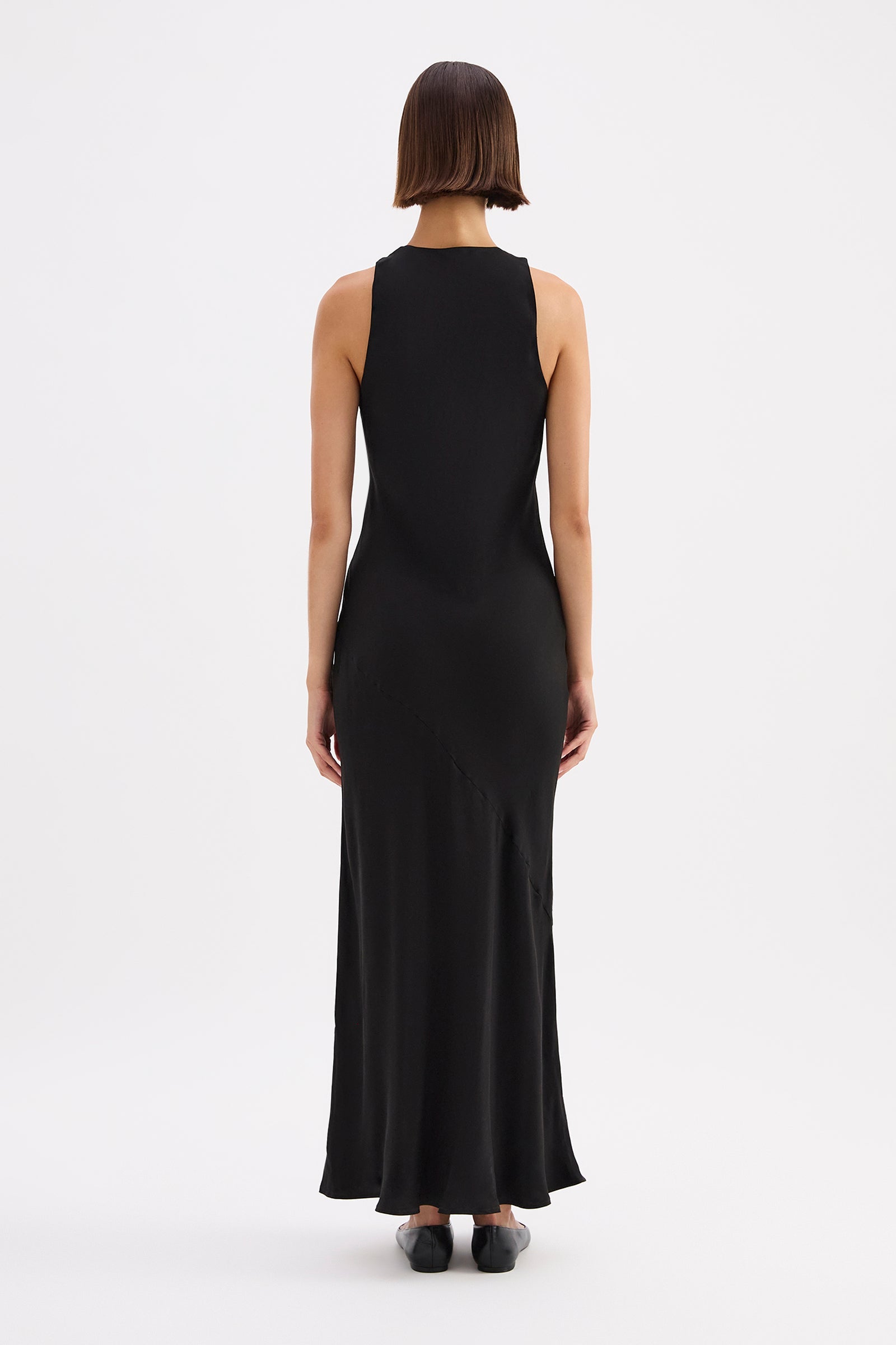 Amaya Cupro Dress Black 