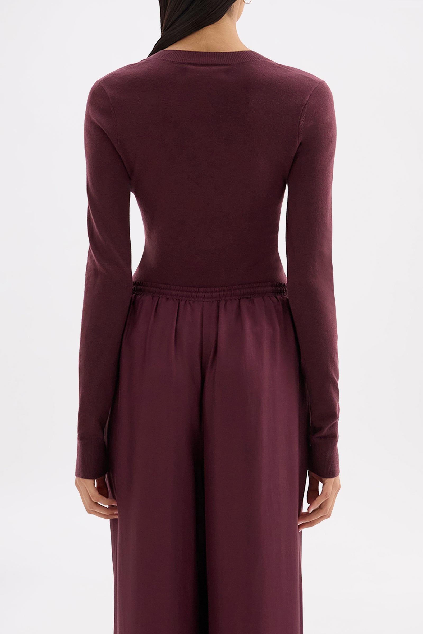 Abia Merino Blend Knit Top Mulberry 