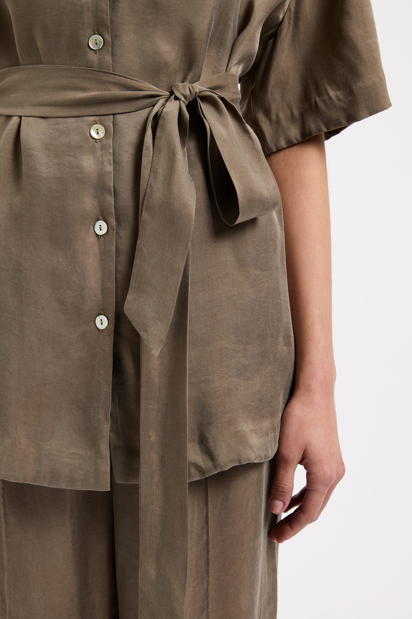 Seshni Tencel Shirt Chestnut 
