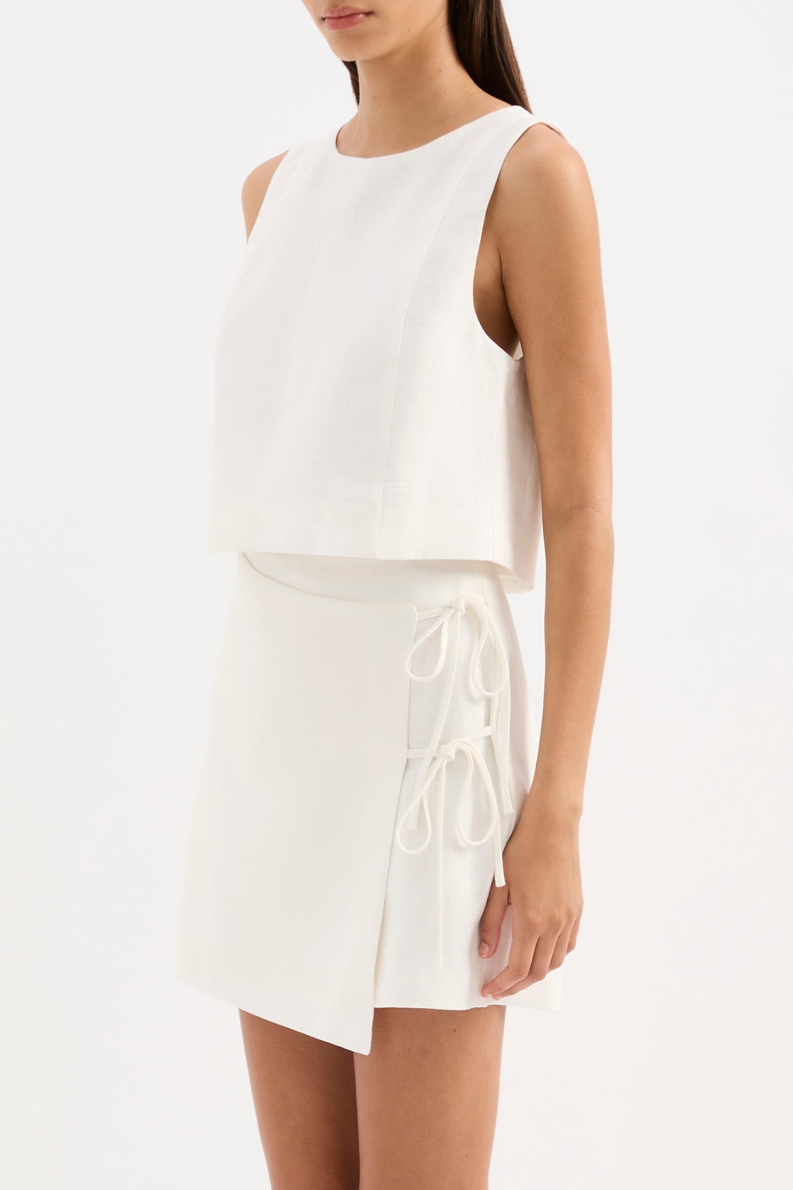 Marli Linen Top White 
