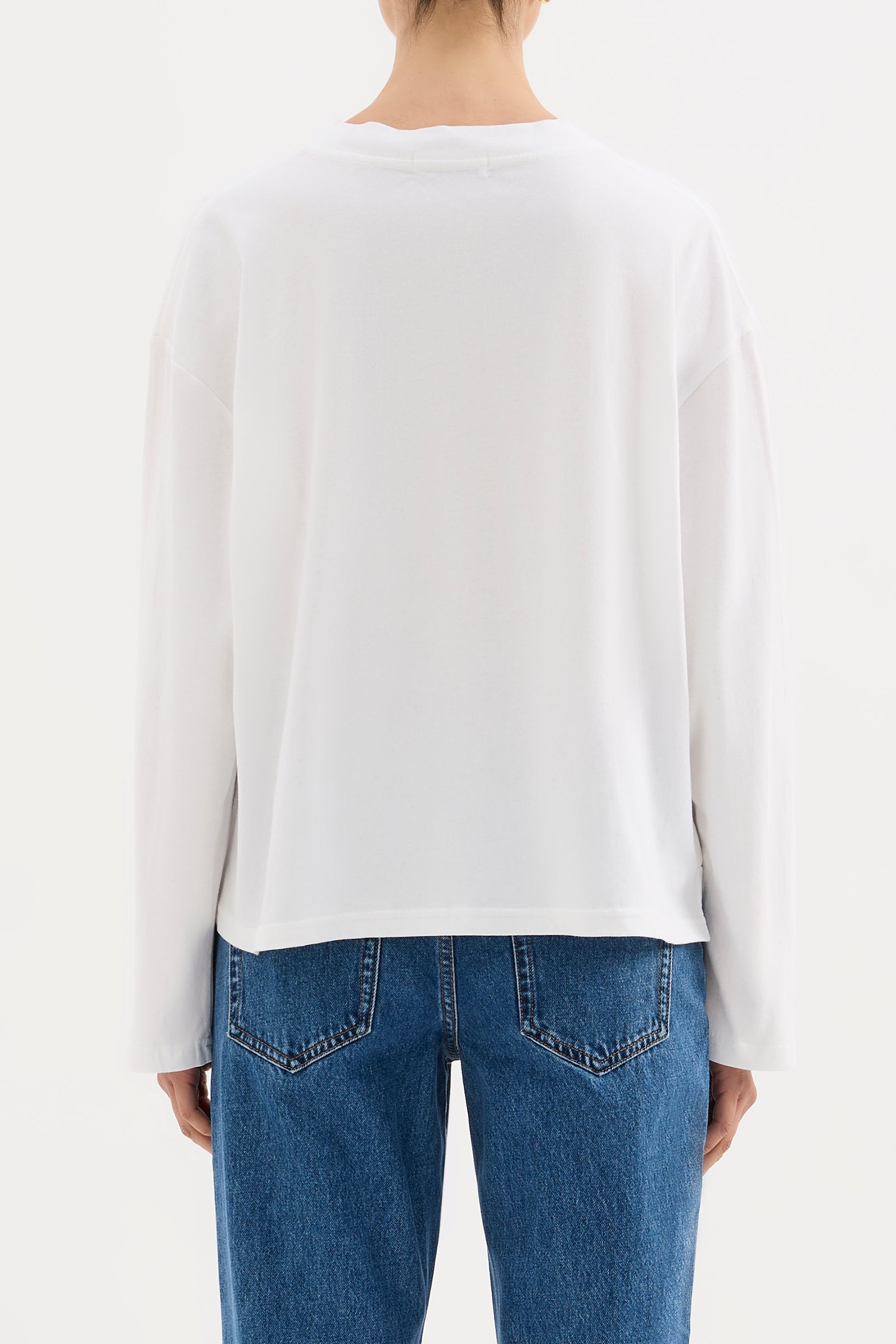 Organic Ls Tee White 