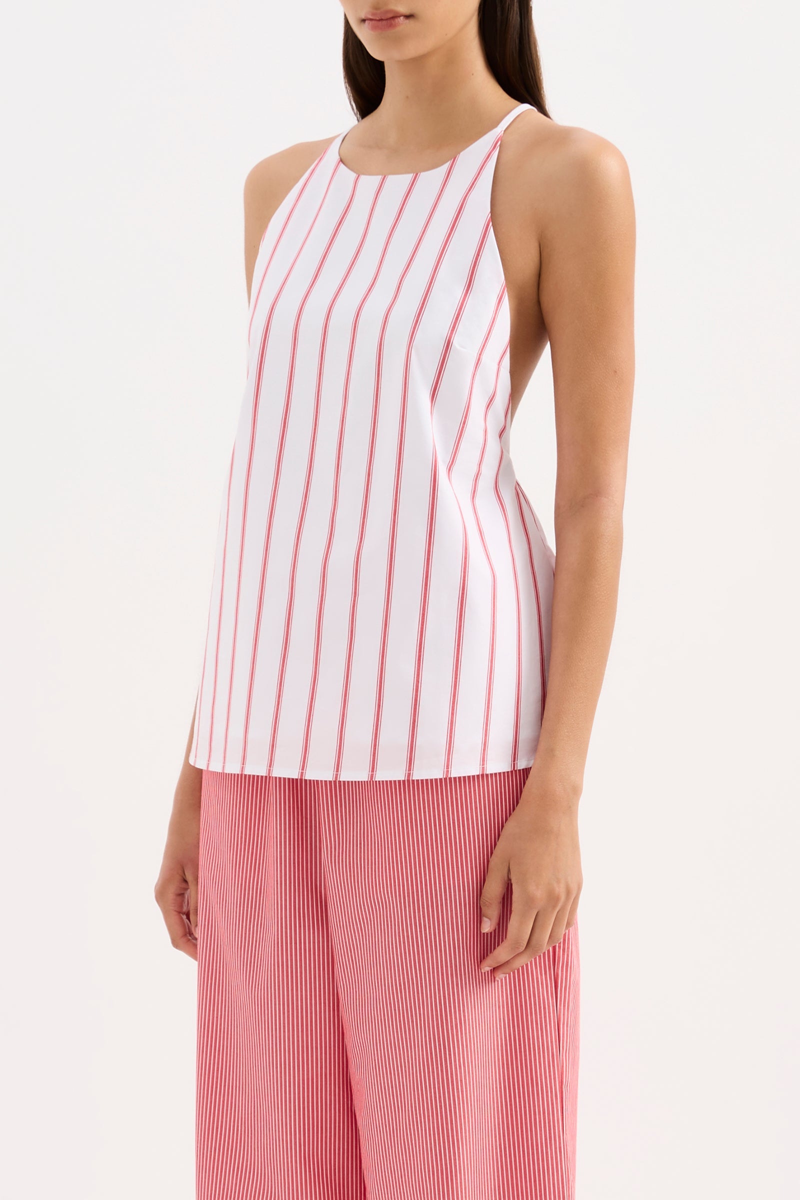 Anouk Stripe Top White Stripe 