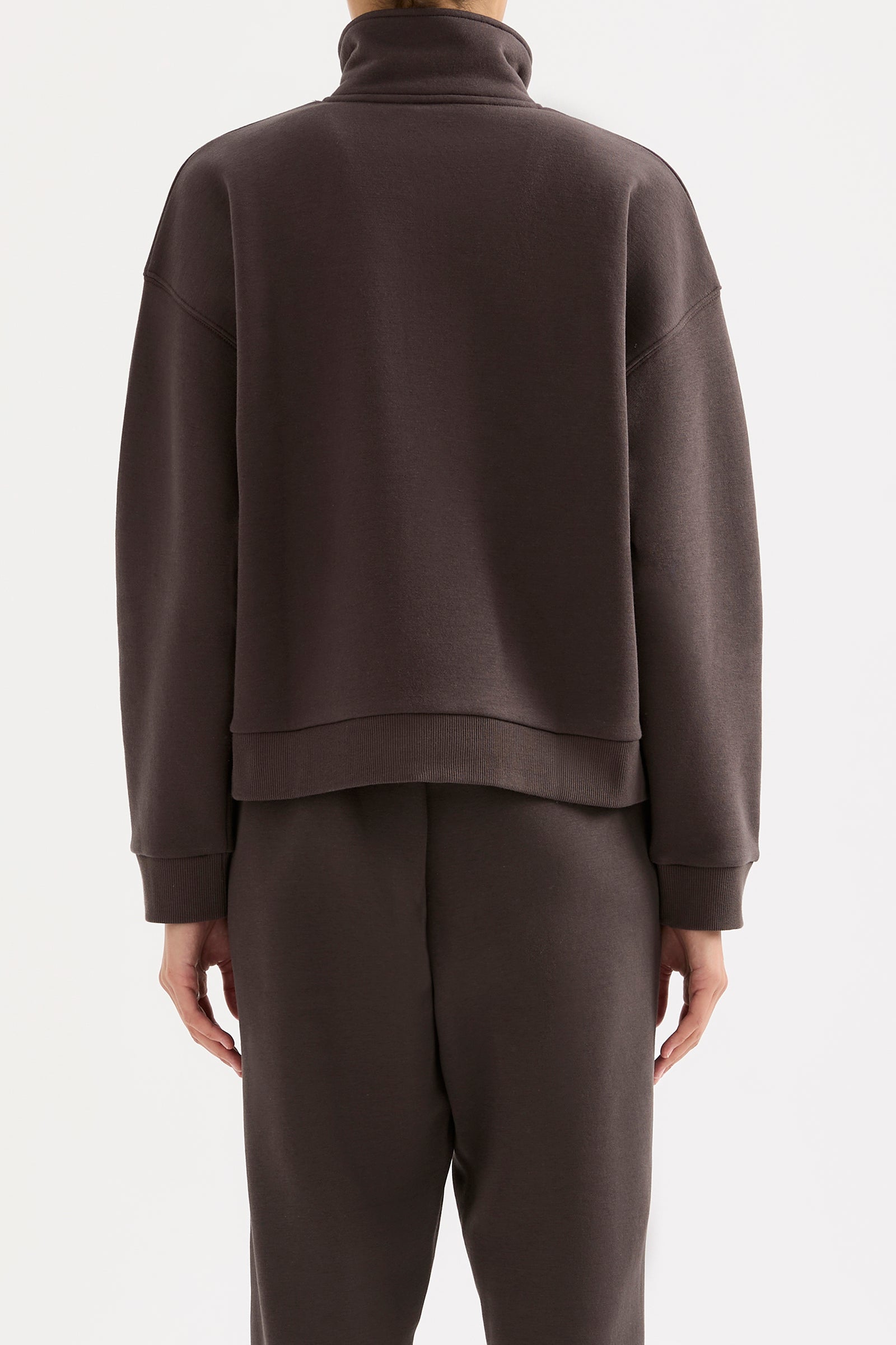 Carter Classic Zip Front Sweat Coal 