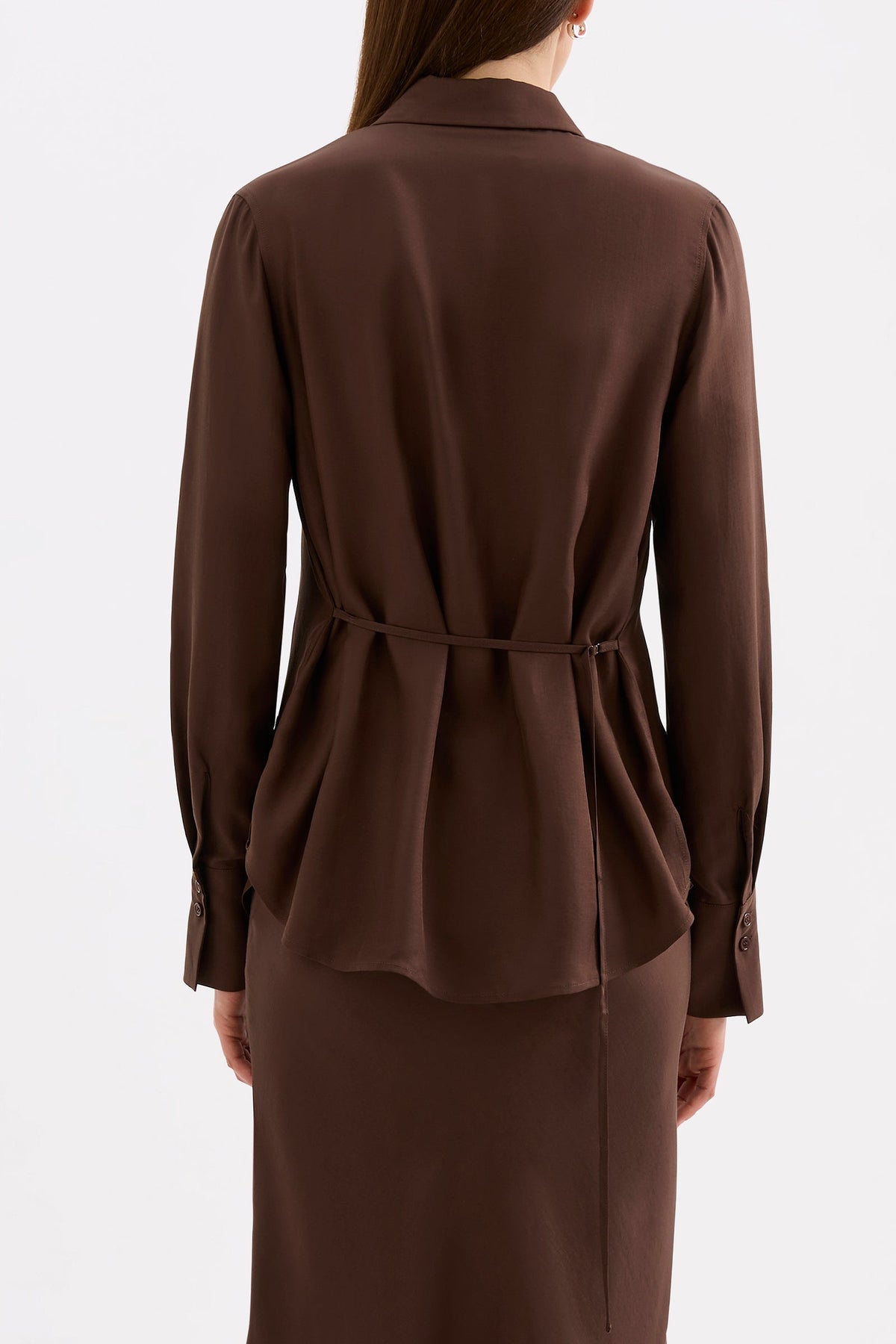 Tilly Tencel Shirt Chocolate 