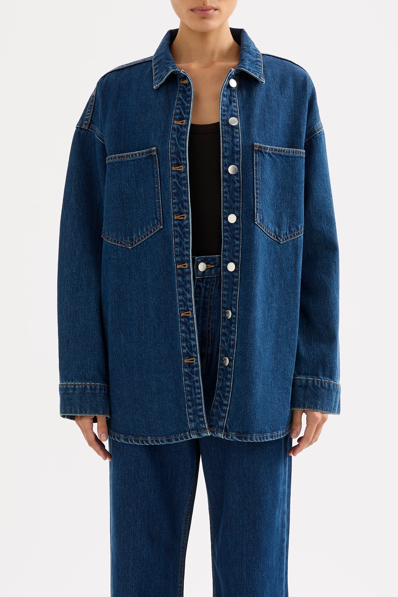 Organic Denim Overshirt Force Blue 